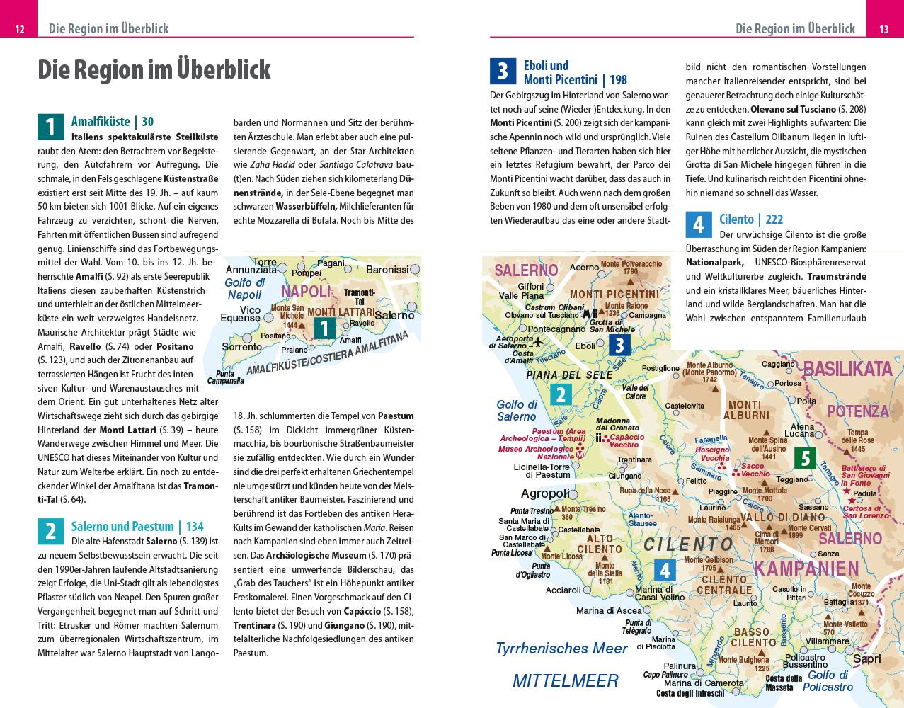 Beispielinhalt (Bild) Reise Know-How Reiseführer Cilento und Amalfiküste