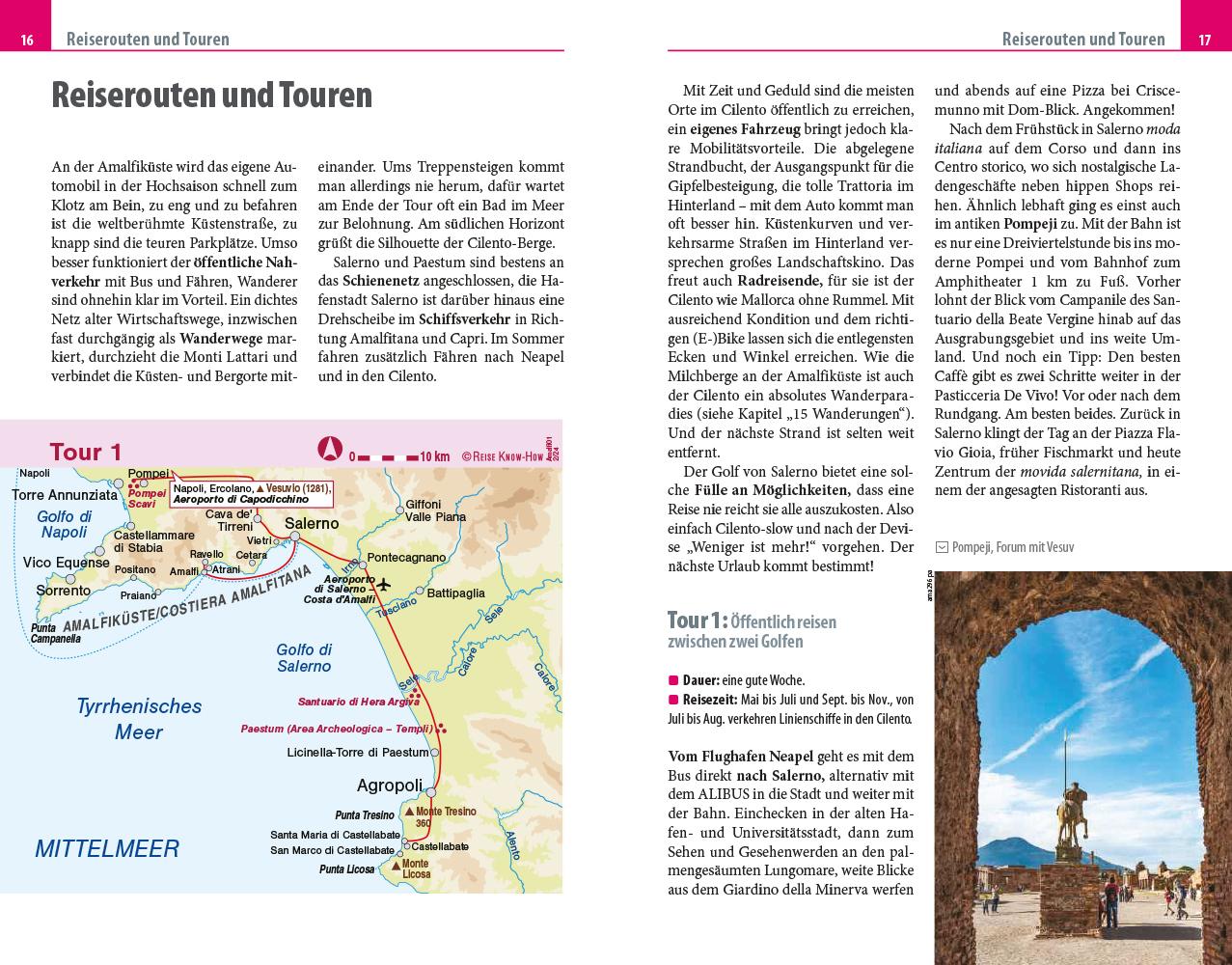 Beispielinhalt (Bild) Reise Know-How Reiseführer Cilento und Amalfiküste