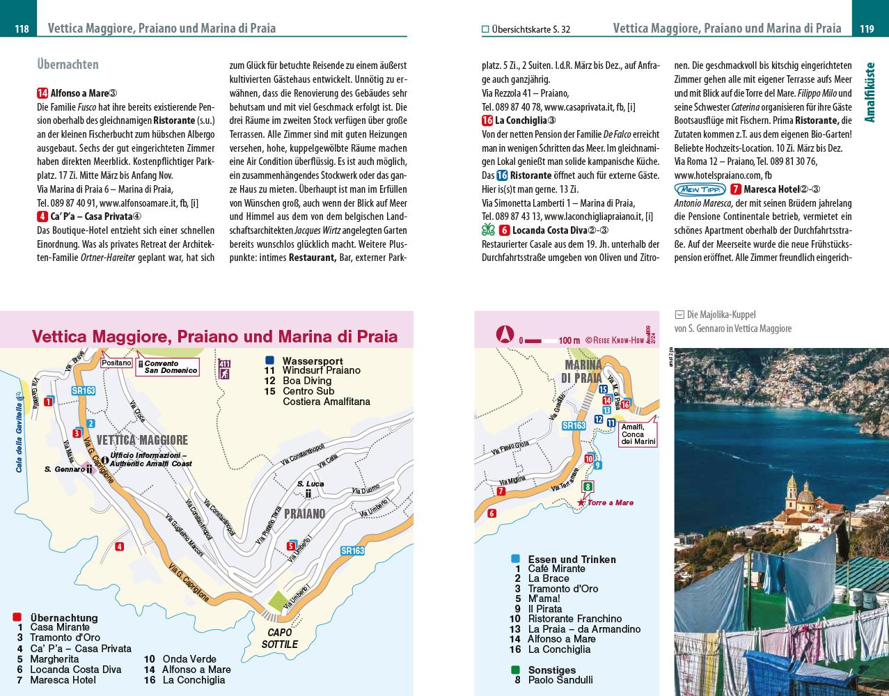 Beispielinhalt (Bild) Reise Know-How Reiseführer Cilento und Amalfiküste