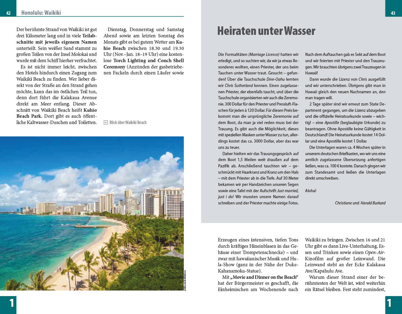 Beispielinhalt (Bild) Reise Know-How Reiseführer Hawaii