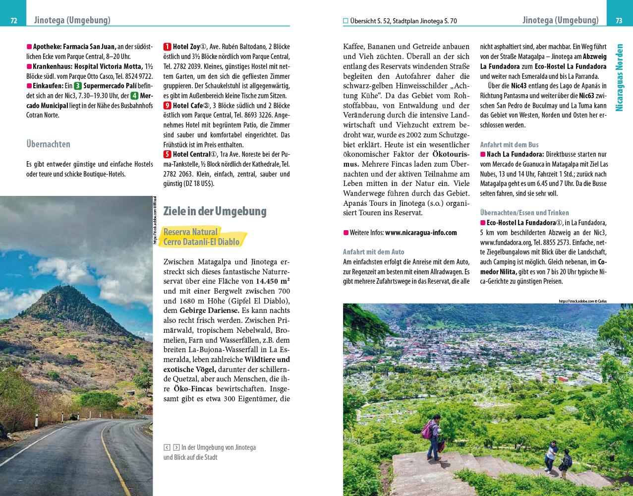 Beispielinhalt (Bild) Reise Know-How Reiseführer Nicaragua