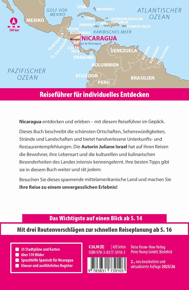 Rückseitencover Reise Know-How Reiseführer Nicaragua