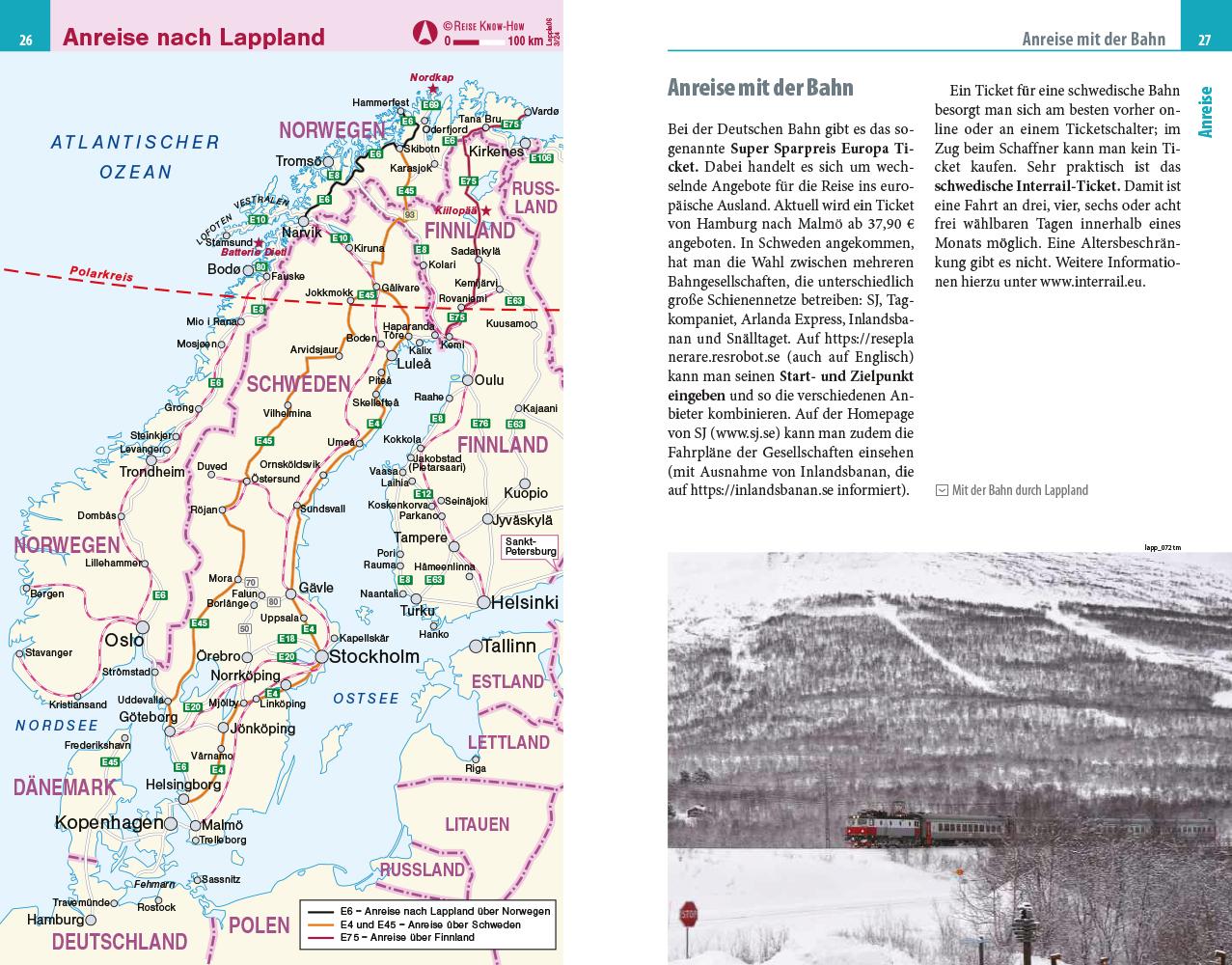 Beispielinhalt (Bild) Reise Know-How Reiseführer Durch Lappland im Winter