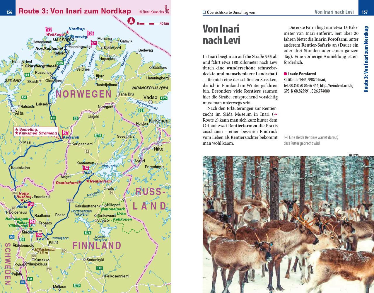 Beispielinhalt (Bild) Reise Know-How Reiseführer Durch Lappland im Winter