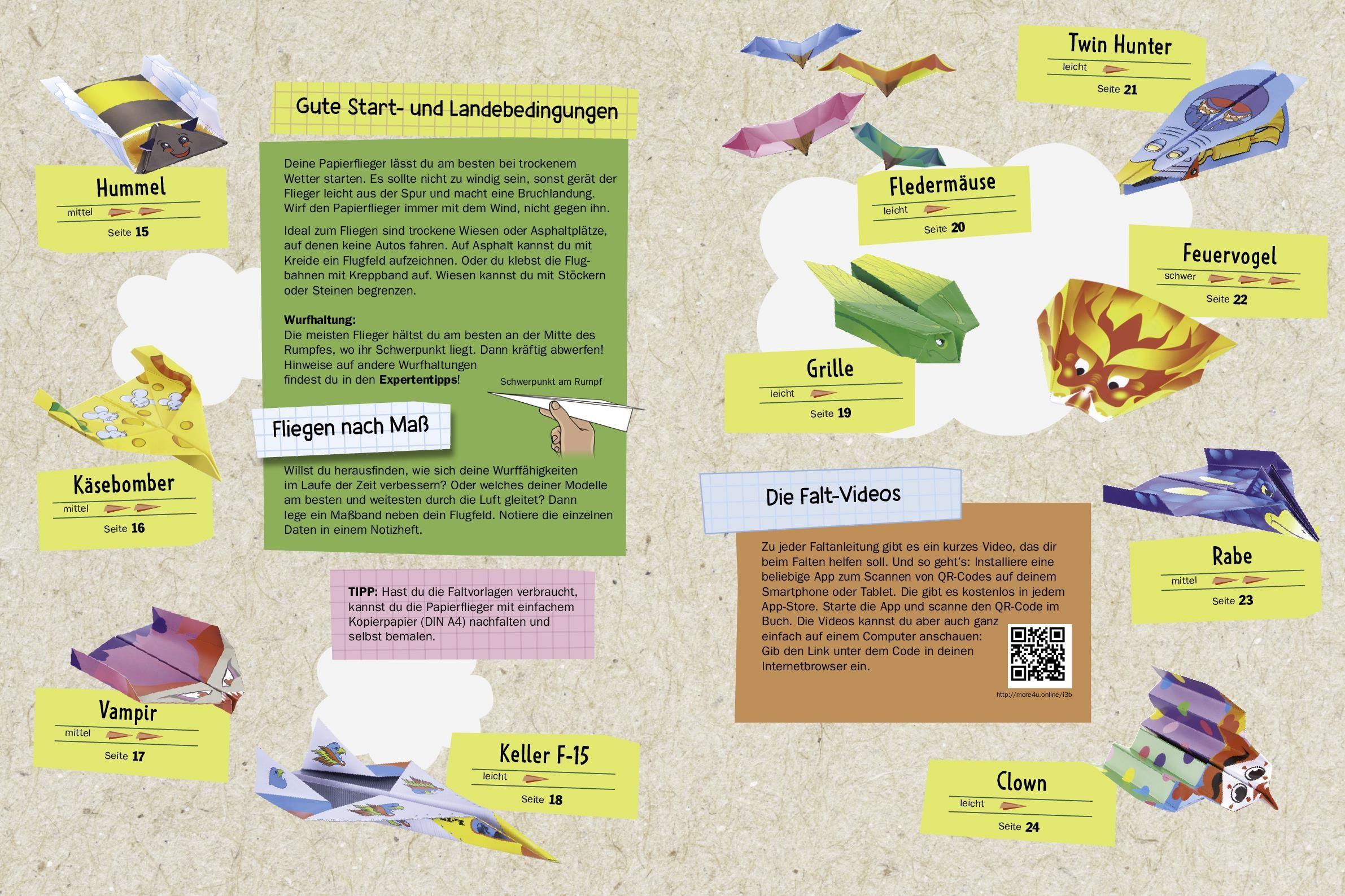 Beispielinhalt (Bild) Papierflieger