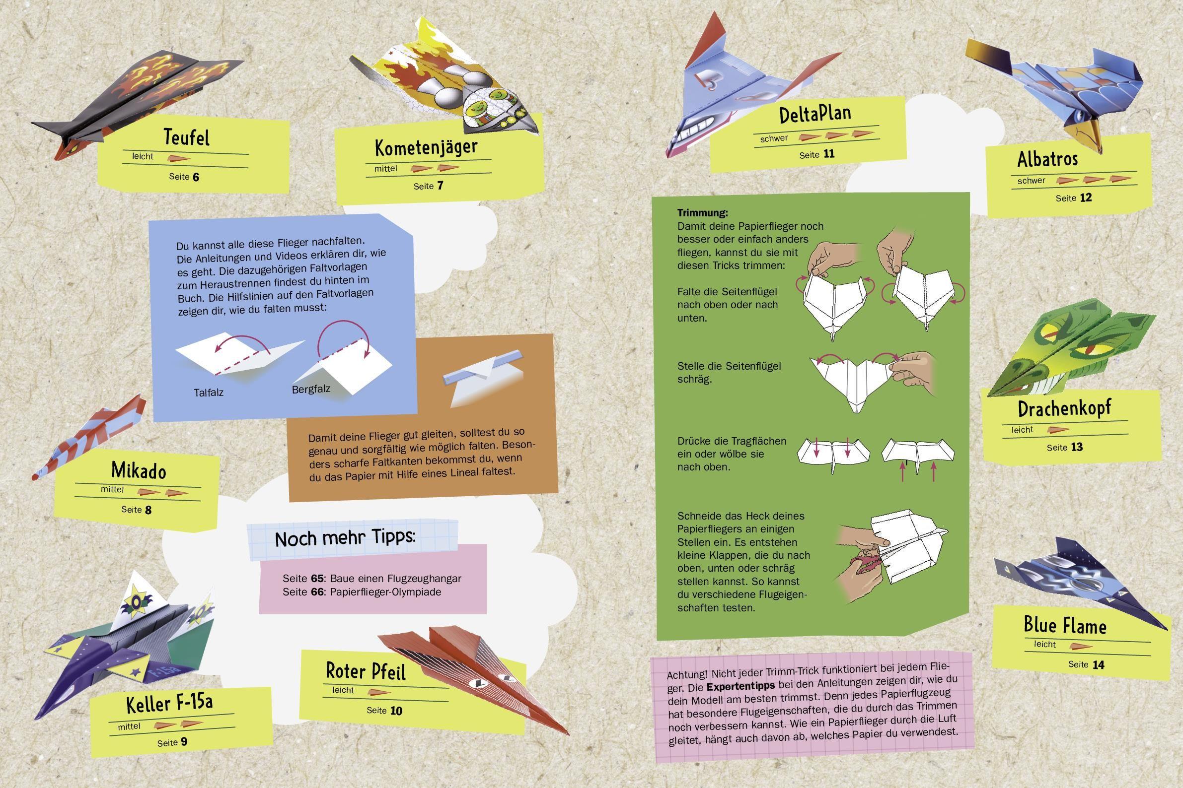 Beispielinhalt (Bild) Papierflieger