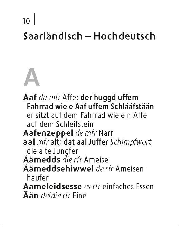 Beispielinhalt (Bild) Langenscheidt Lilliput Saarländisch