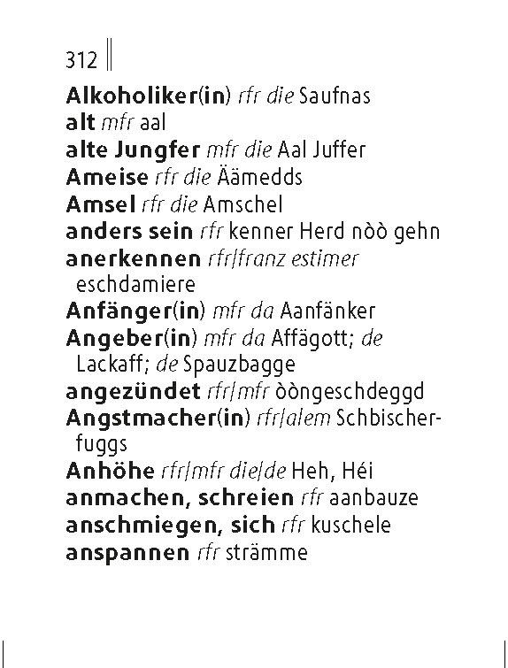 Beispielinhalt (Bild) Langenscheidt Lilliput Saarländisch