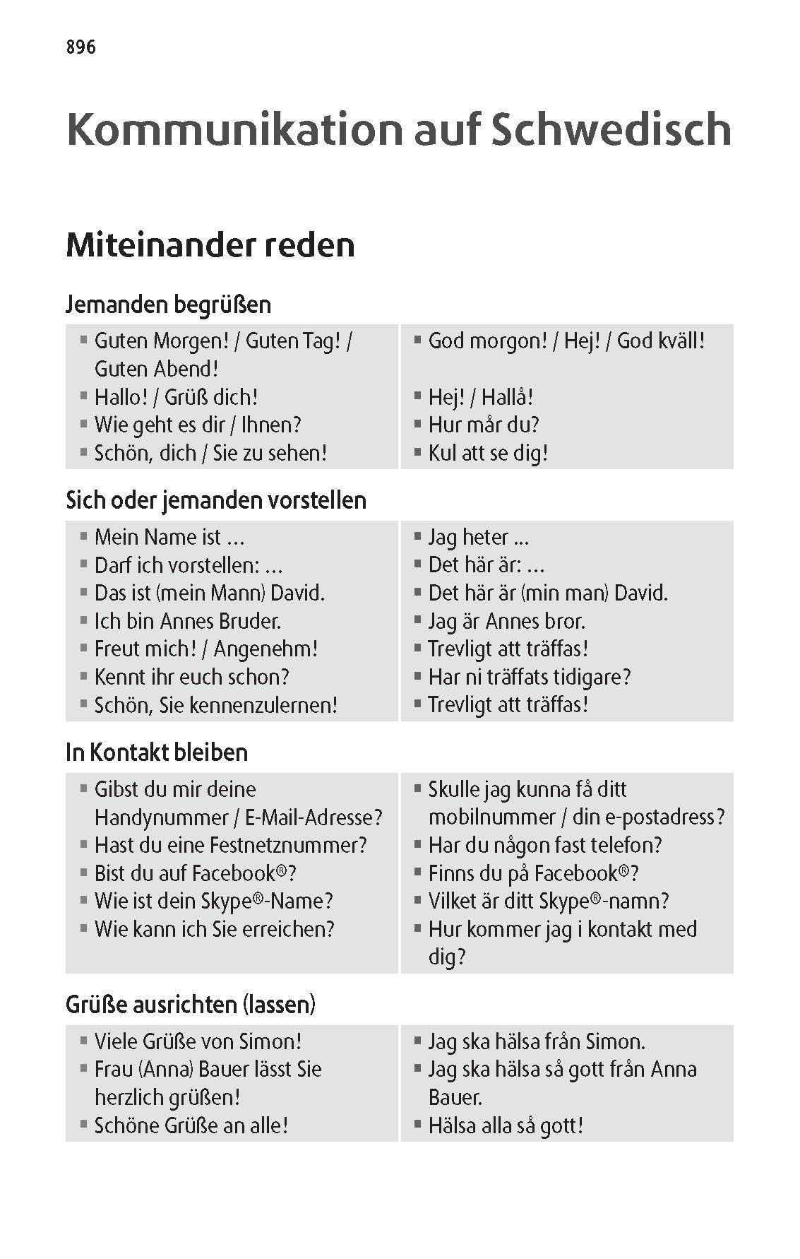Beispielinhalt (Bild) Langenscheidt Taschenwörterbuch Schwedisch