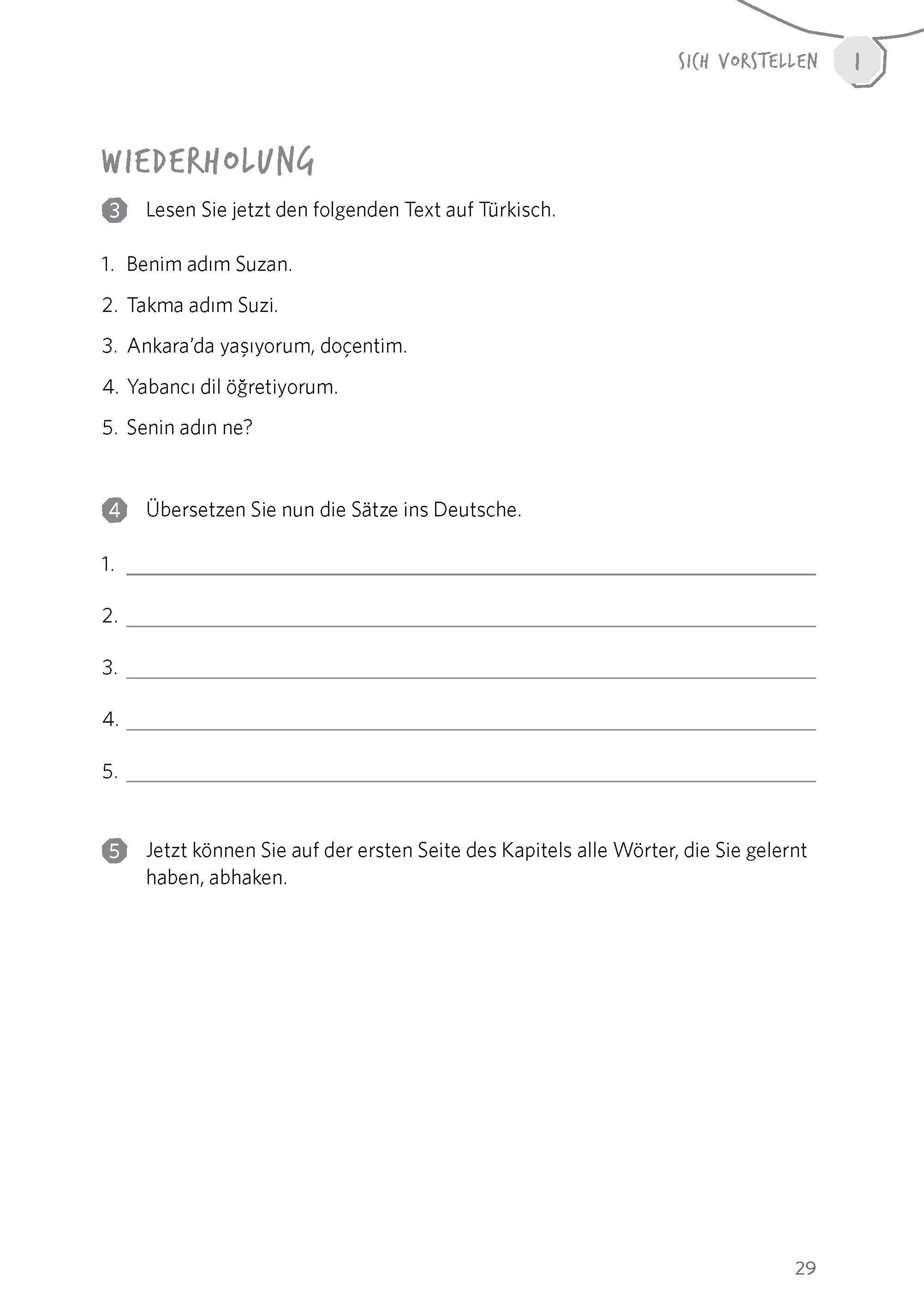 Beispielinhalt (Bild) Langenscheidt Vom Wort zum Satz Türkisch