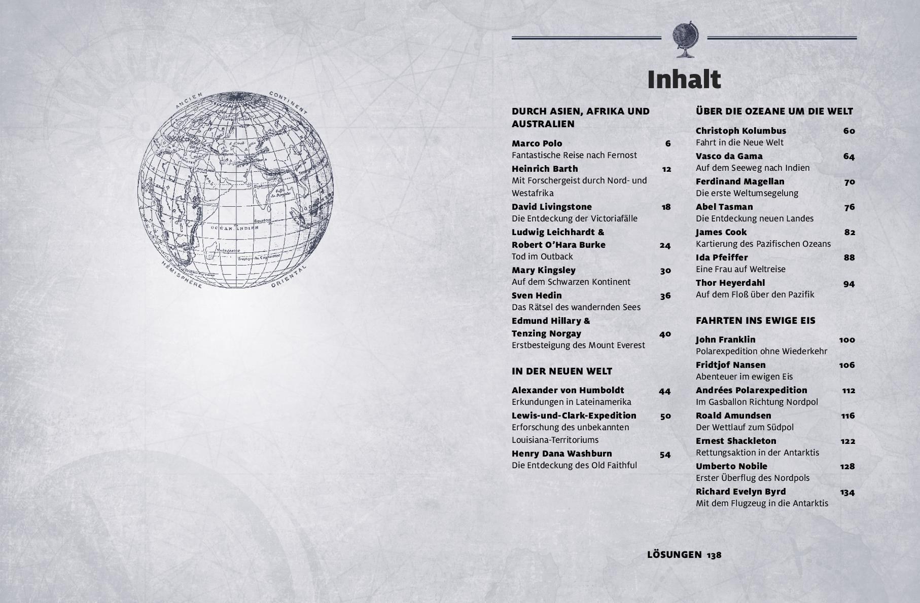 Beispielinhalt (Bild) Logikrätsel Die großen Entdecker