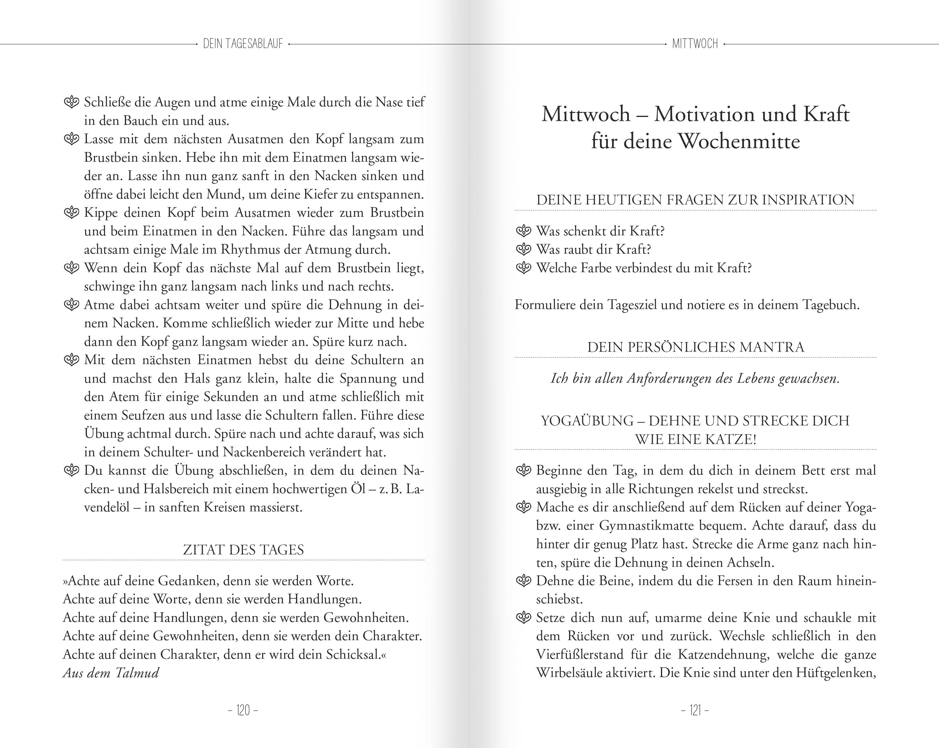 Beispielinhalt (Bild) Every Day Ayurveda. Mit indischem Heilwissen durch die Woche