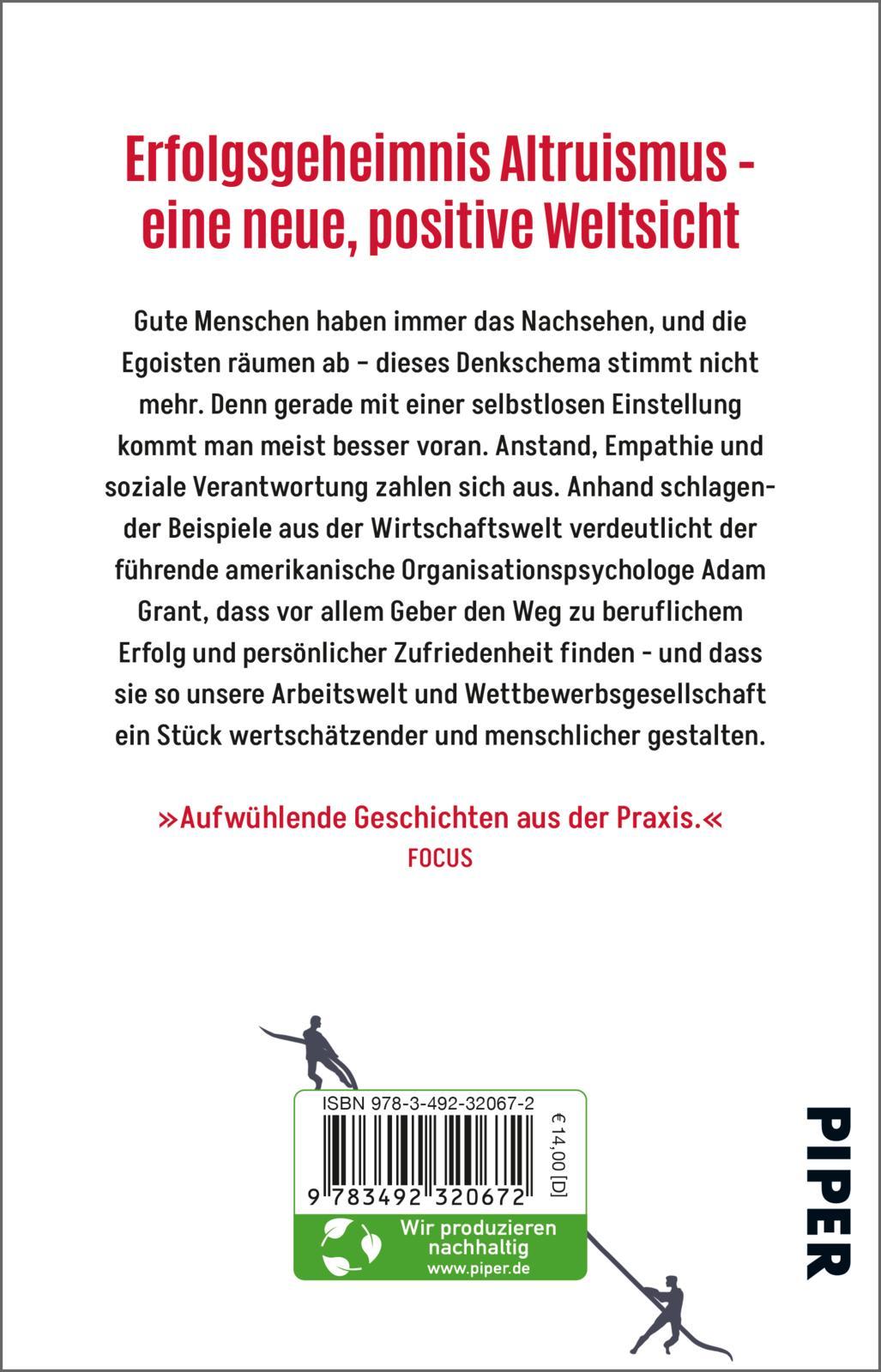 Rückseitencover Geben und Nehmen
