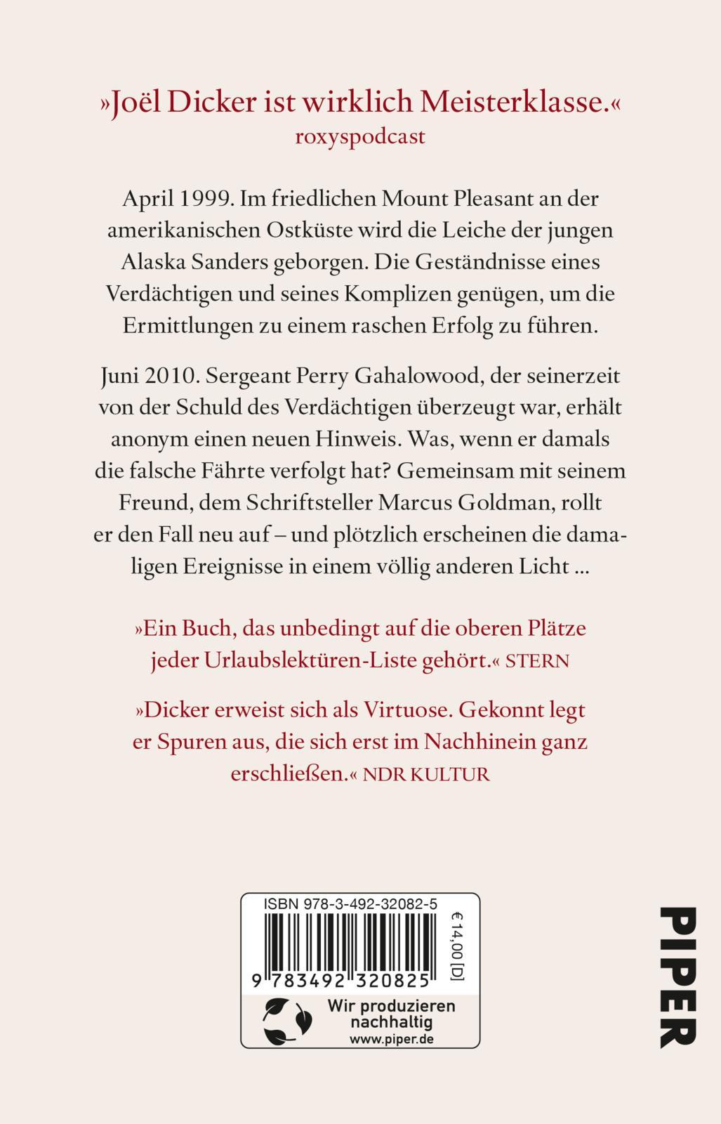 Rückseitencover Die Affäre Alaska Sanders