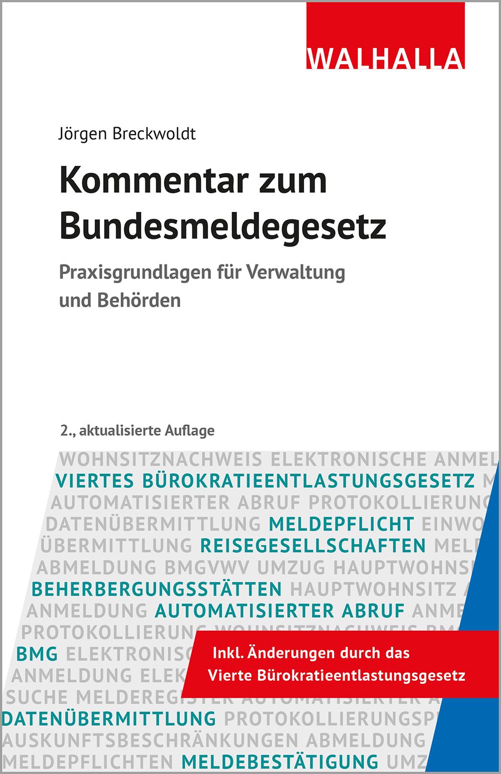 Vorderes Coverbild Kommentar zum Bundesmeldegesetz