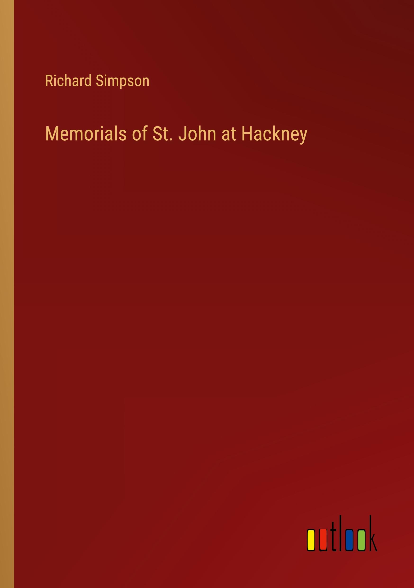 Vorderes Coverbild Memorials of St. John at Hackney