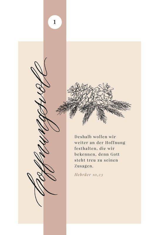 Beispielinhalt (Bild) Blühende Worte - Adventskalender