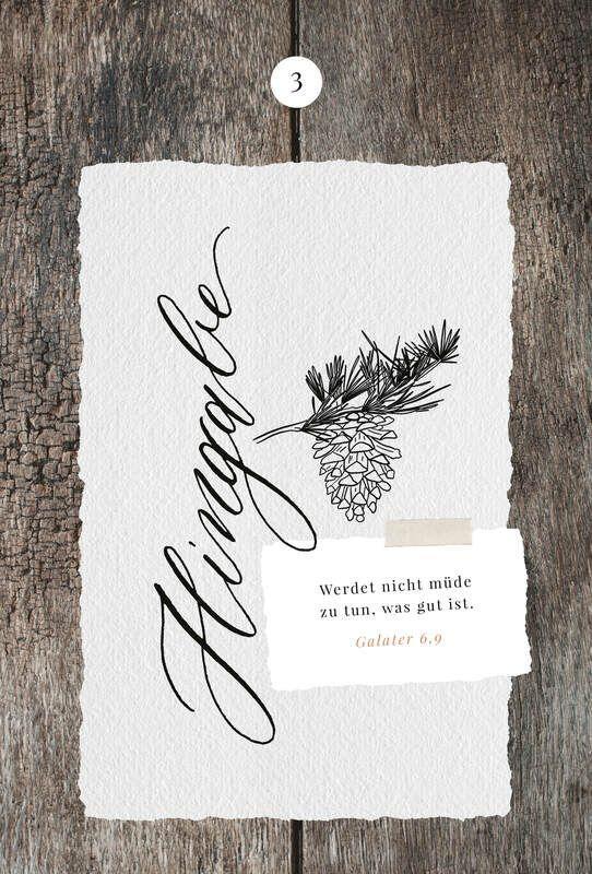 Beispielinhalt (Bild) Blühende Worte - Adventskalender