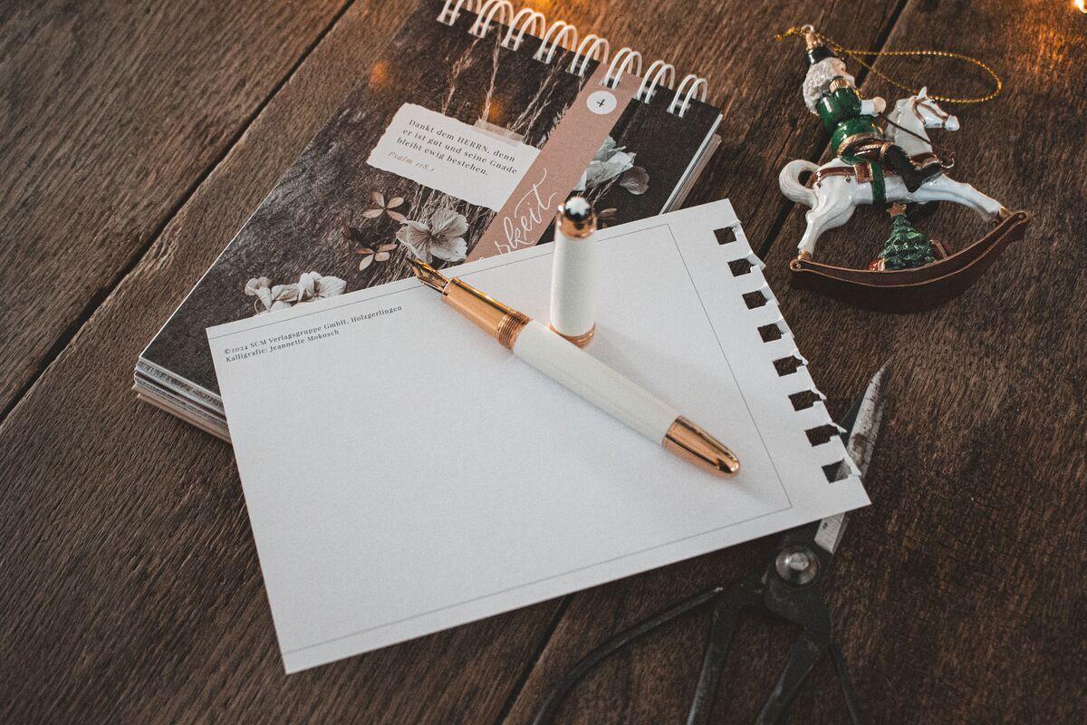 Beispielinhalt (Bild) Blühende Worte - Adventskalender