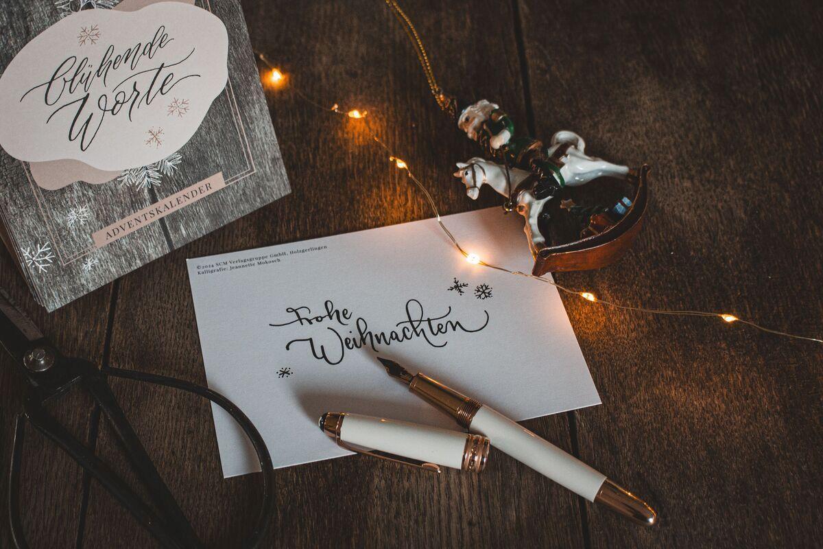 Beispielinhalt (Bild) Blühende Worte - Adventskalender