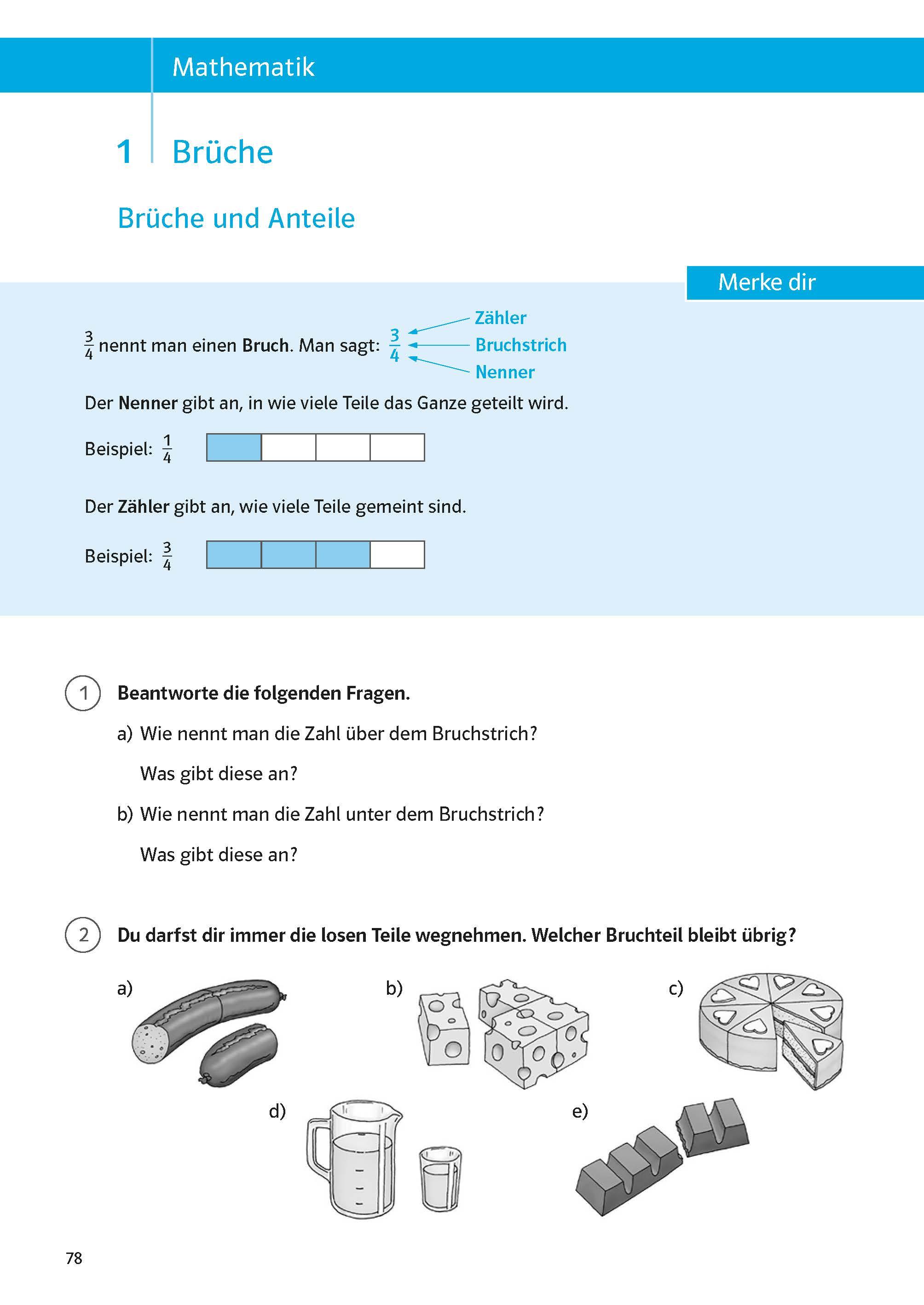 Beispielinhalt (Bild) Sicher durch die 6. Klasse - Deutsch, Mathematik, Englisch