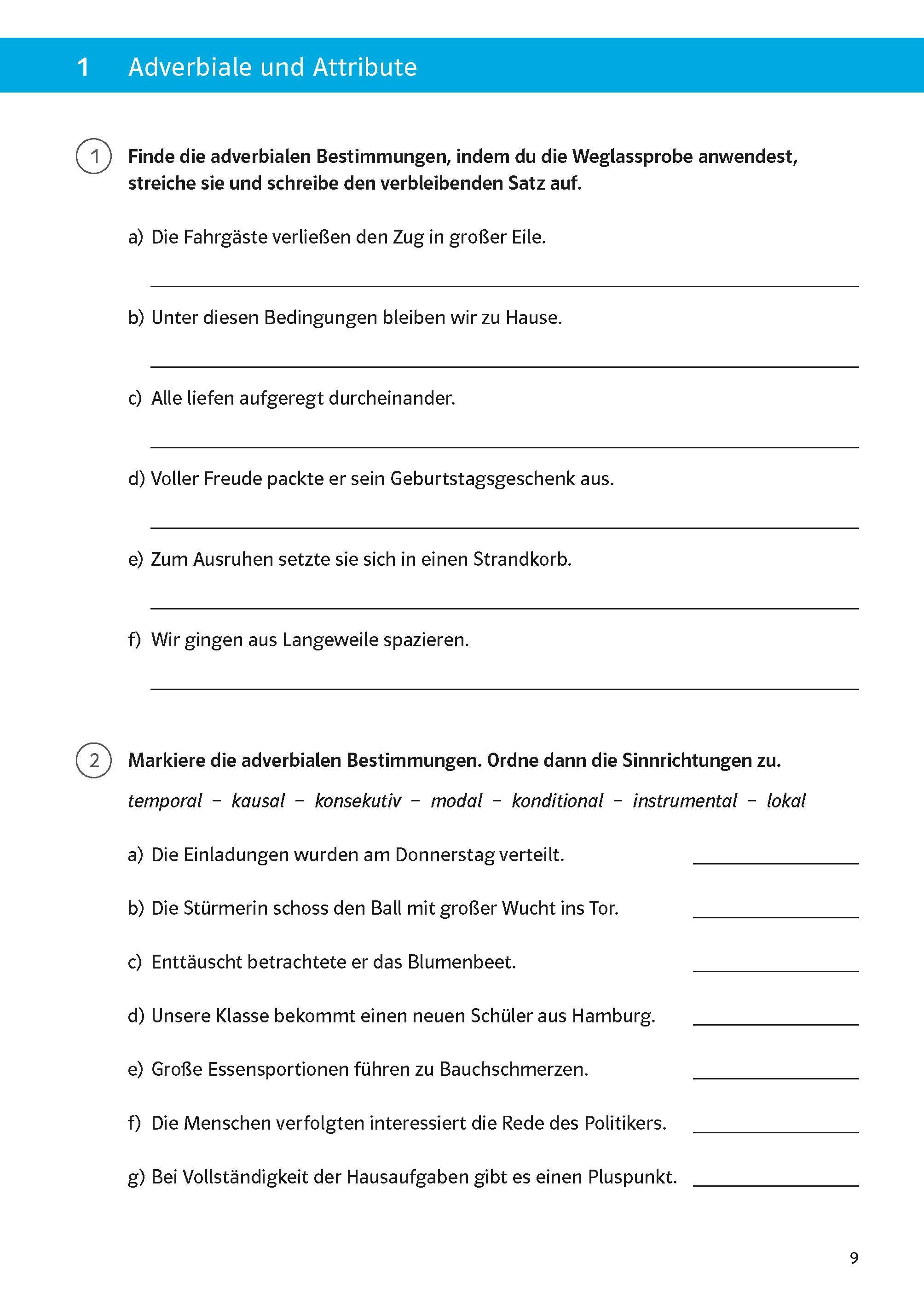 Beispielinhalt (Bild) Sicher durch die 6. Klasse - Deutsch, Mathematik, Englisch