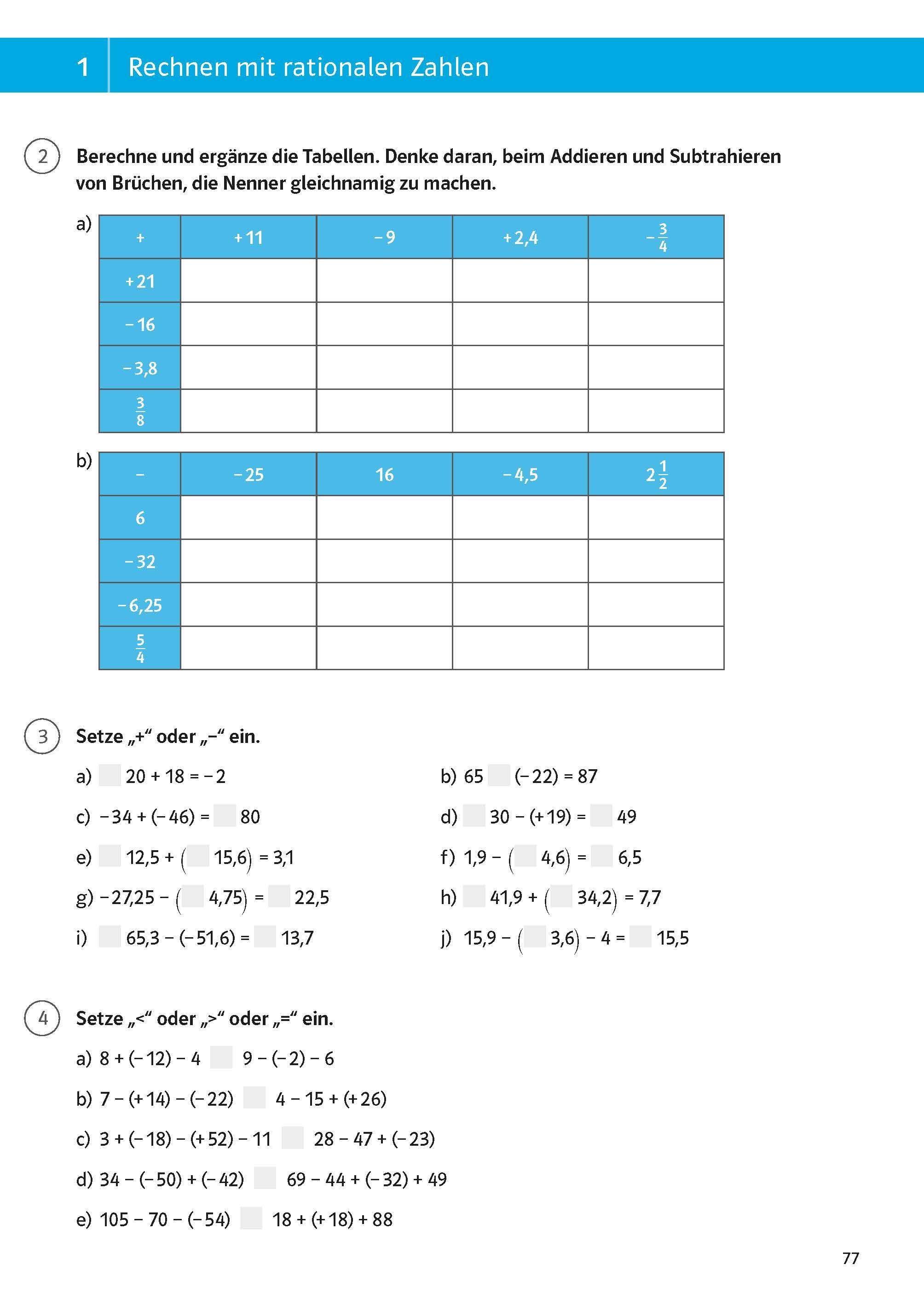 Beispielinhalt (Bild) Klett Sicher durch die 7. Klasse - Deutsch, Mathematik, Englisch