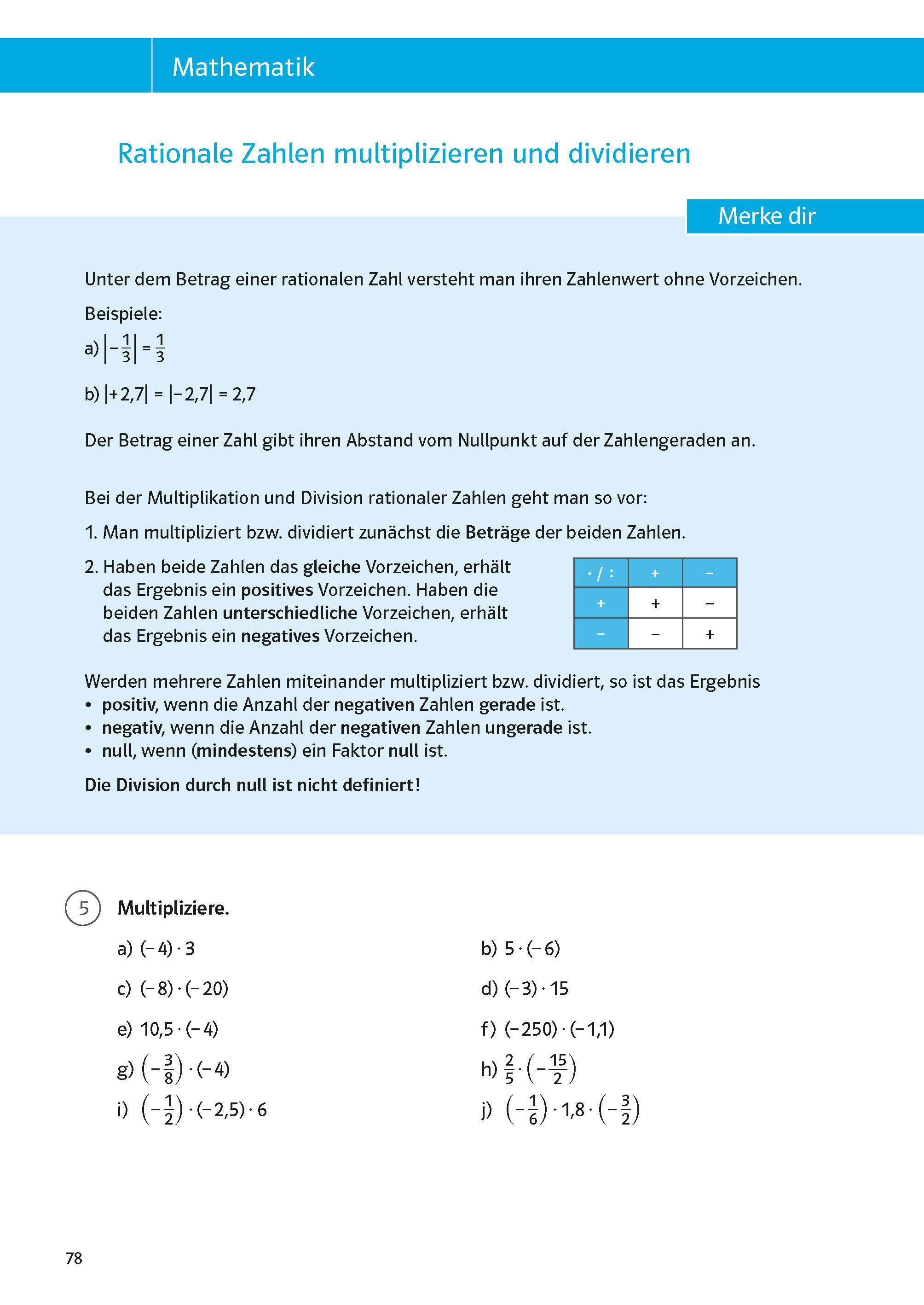 Beispielinhalt (Bild) Klett Sicher durch die 7. Klasse - Deutsch, Mathematik, Englisch