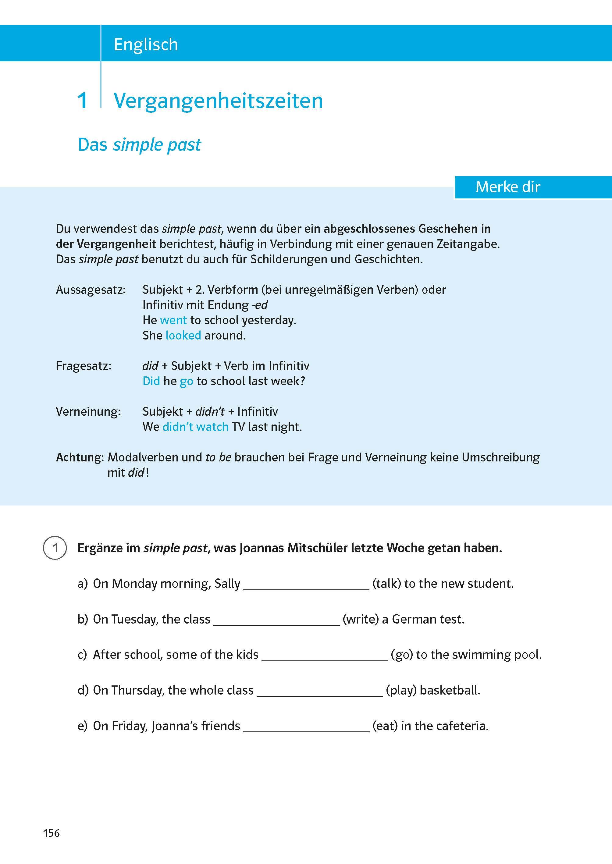 Beispielinhalt (Bild) Klett Sicher durch die 7. Klasse - Deutsch, Mathematik, Englisch