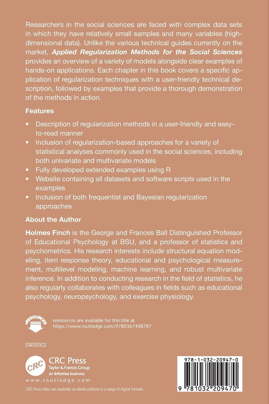 Rückseitencover Applied Regularization Methods for the Social Sciences