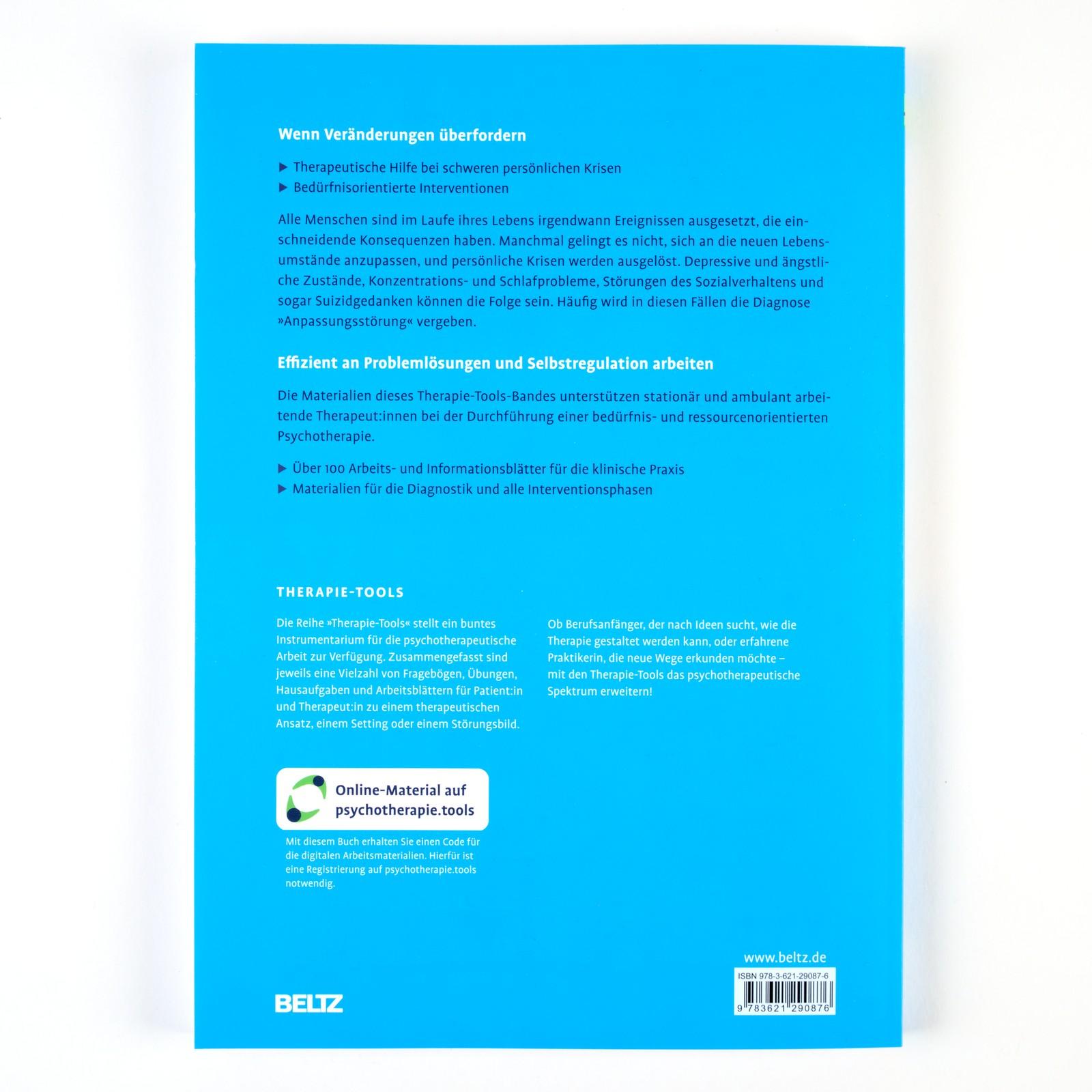 Rückseitencover Therapie-Tools Anpassungsstörungen