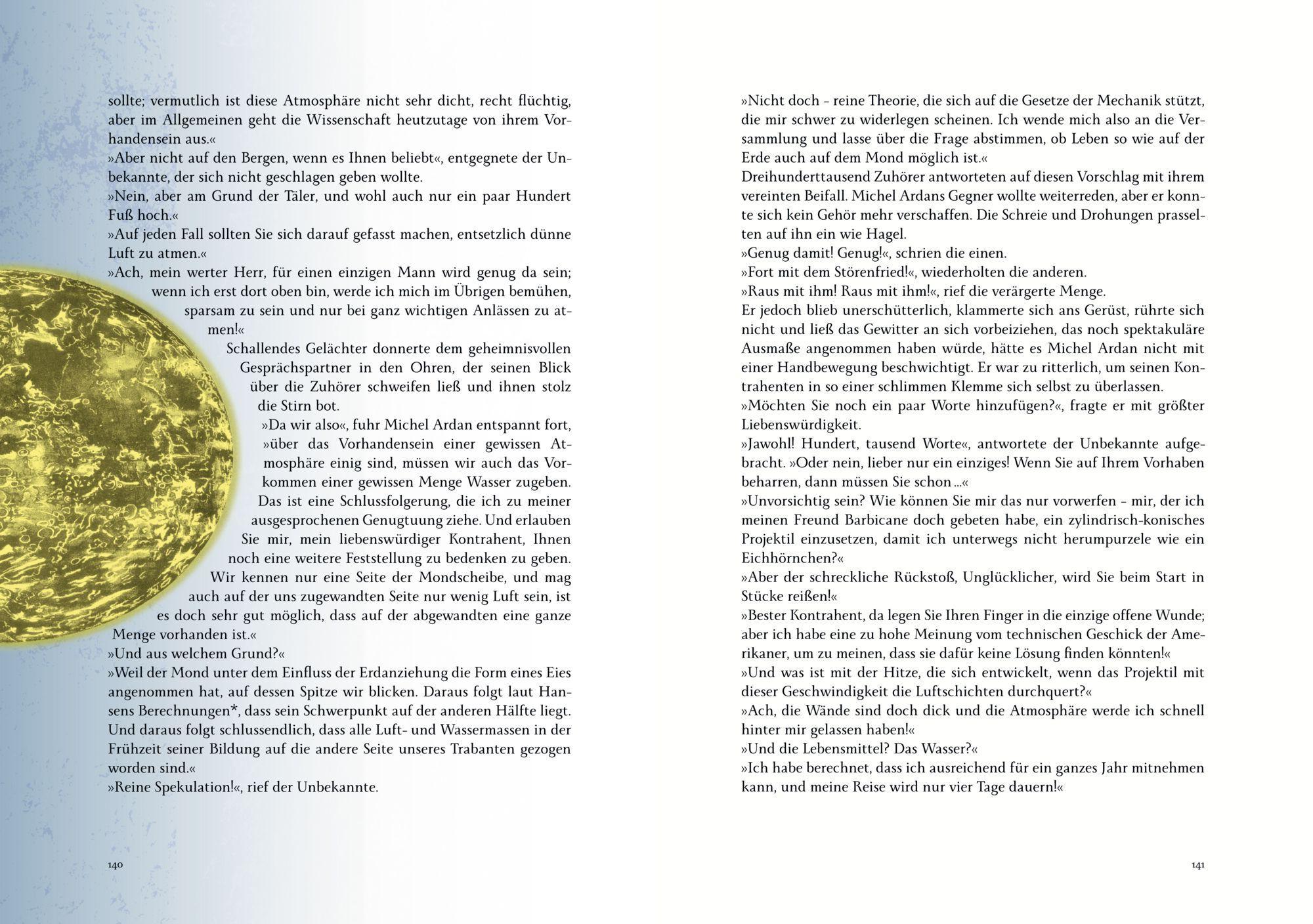 Beispielinhalt (Bild) Von der Erde zum Mond / Reise um den Mond