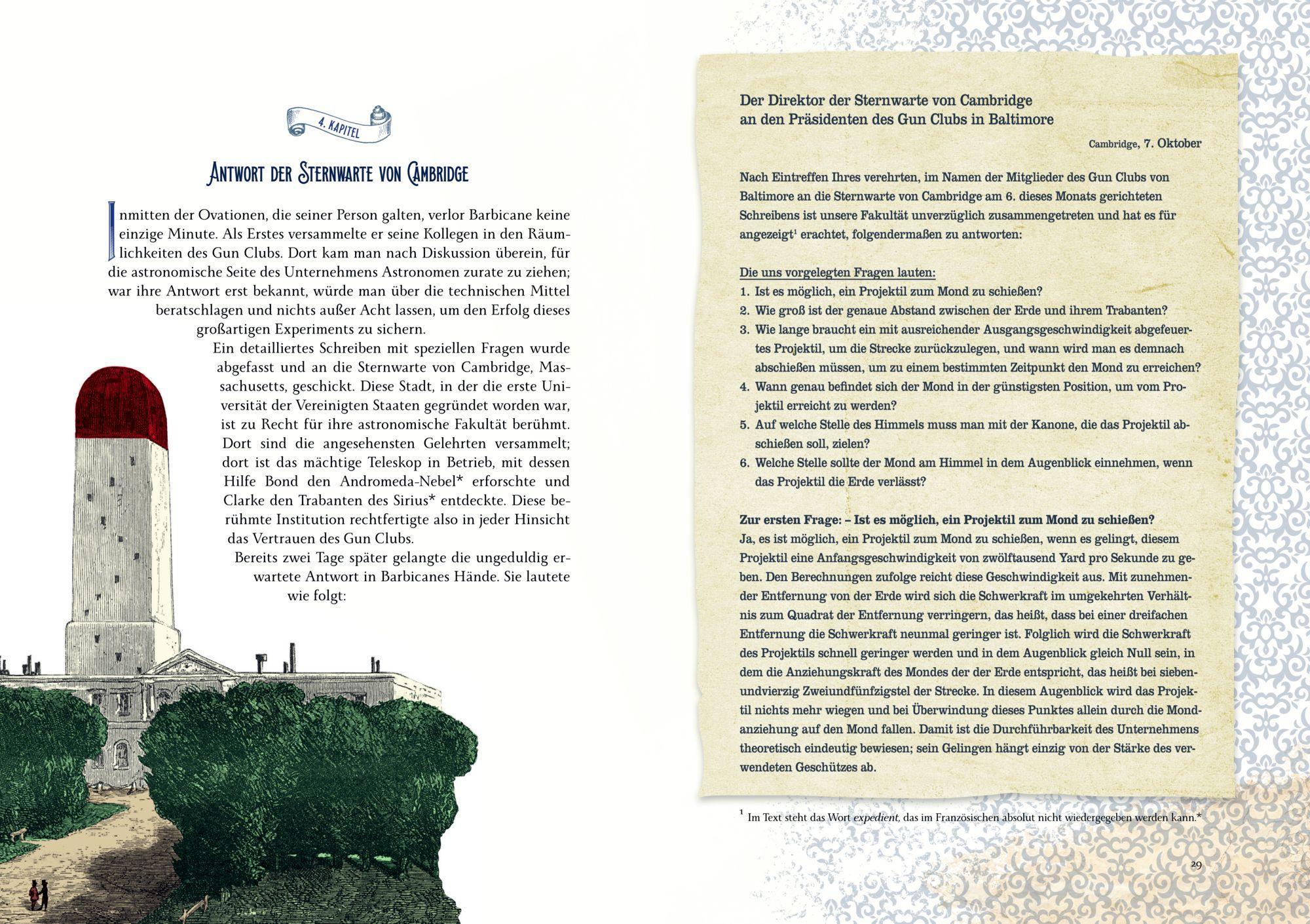 Beispielinhalt (Bild) Von der Erde zum Mond / Reise um den Mond