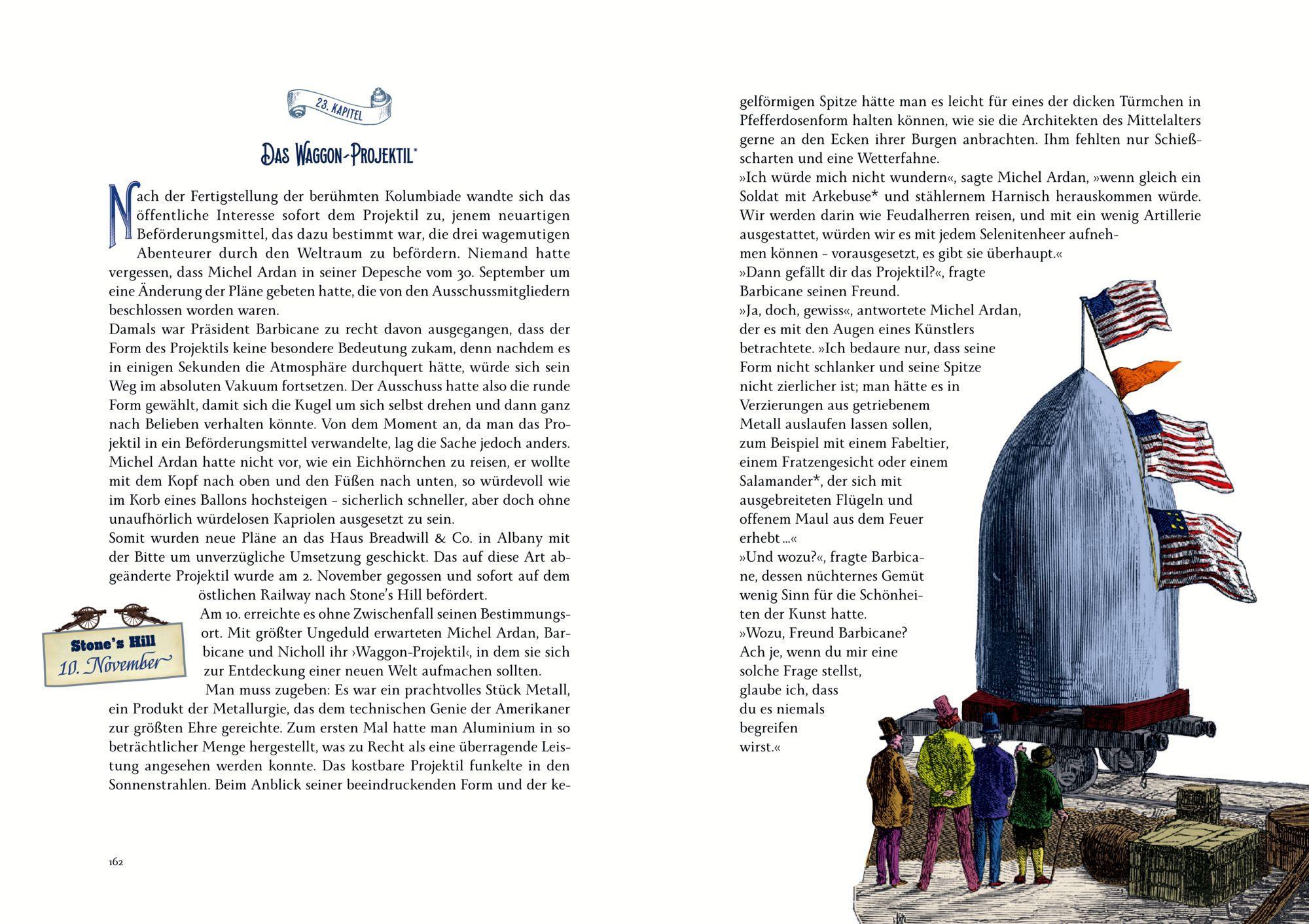 Beispielinhalt (Bild) Von der Erde zum Mond / Reise um den Mond