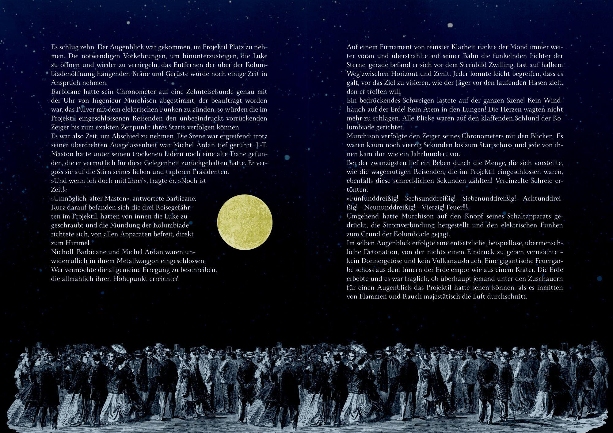 Beispielinhalt (Bild) Von der Erde zum Mond / Reise um den Mond