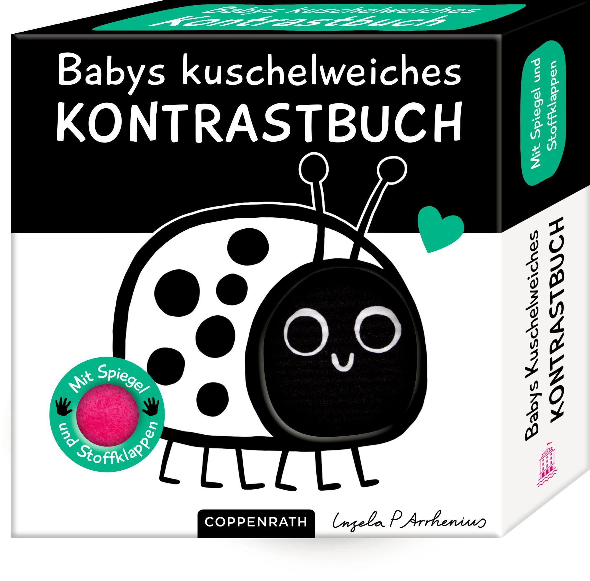 Beispielinhalt (Bild) Babys kuschelweiches Kontrastbuch (Stoffbuch)
