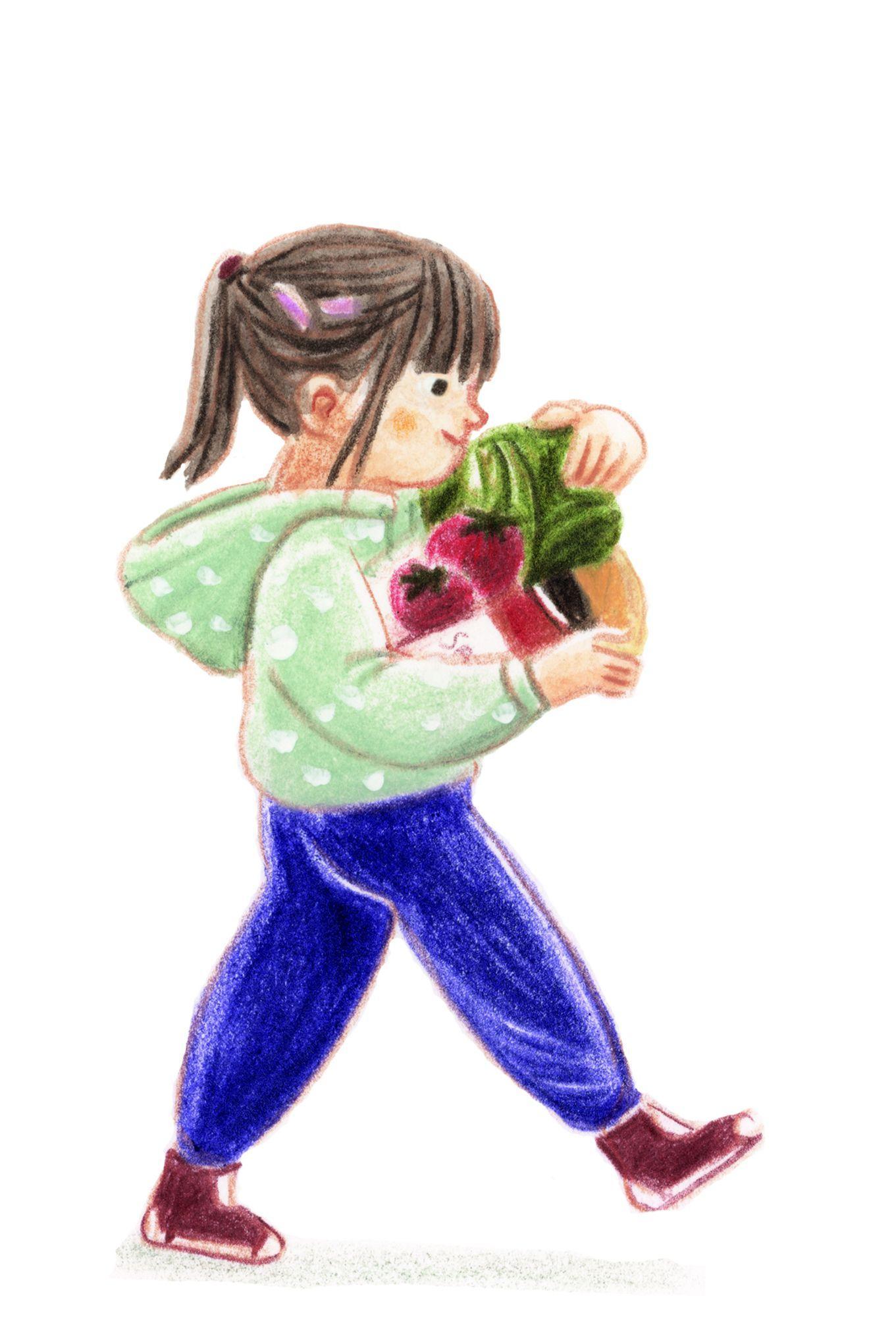 Beispielinhalt (Bild) Susie im Supermarkt