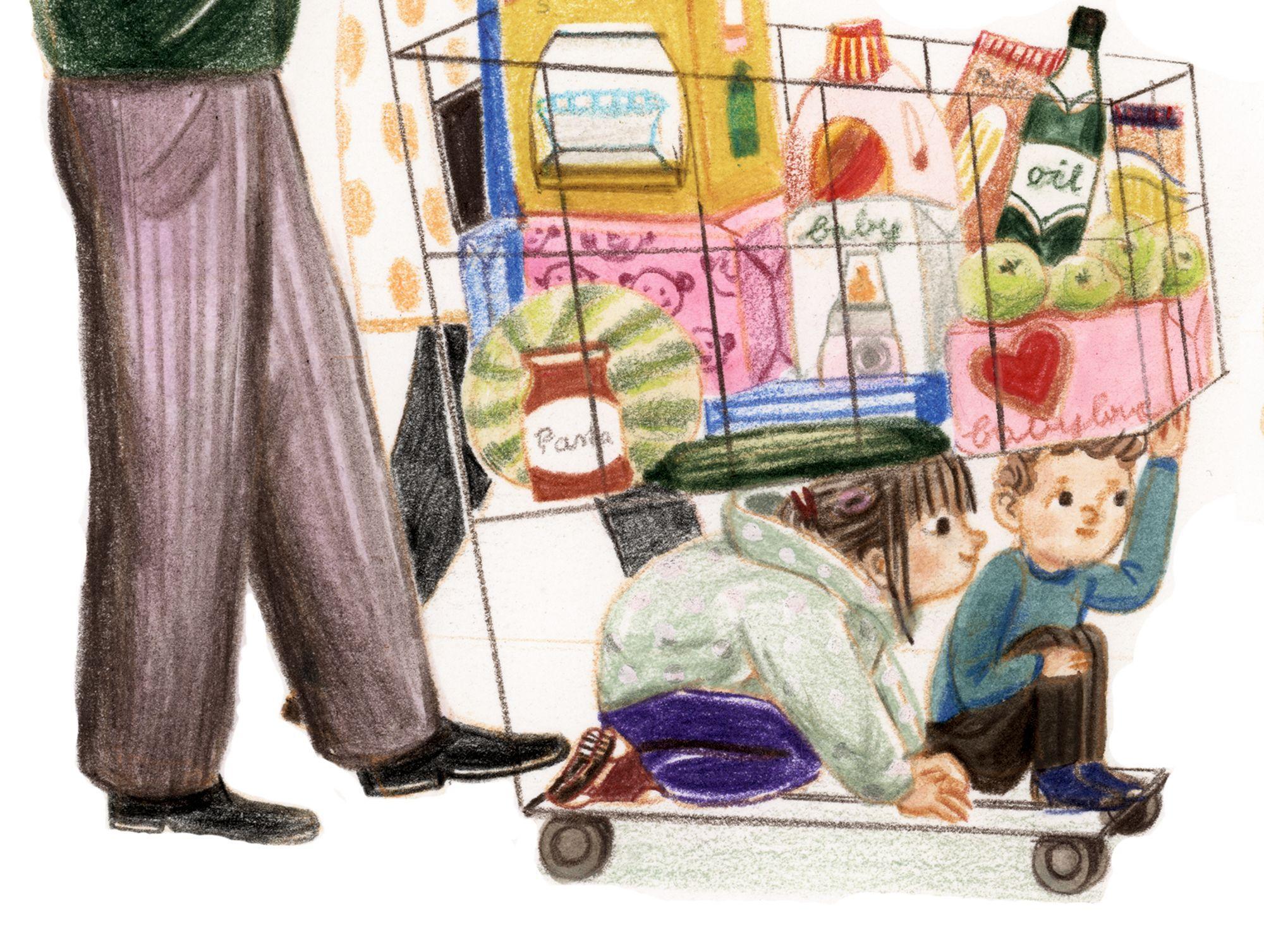 Beispielinhalt (Bild) Susie im Supermarkt