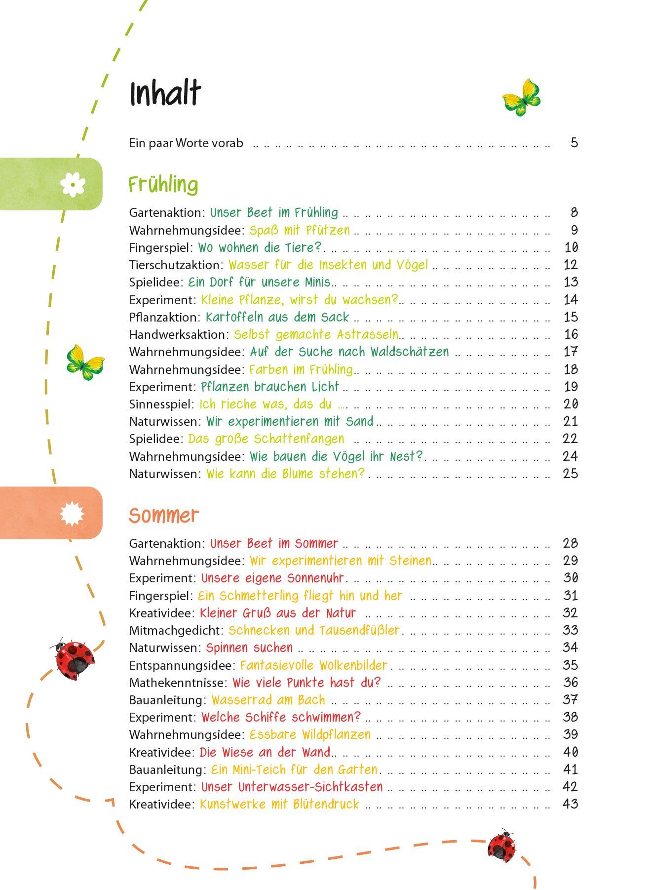 Beispielinhalt (Bild) Das Kita-Jahreszeitenbuch: Natur erleben
