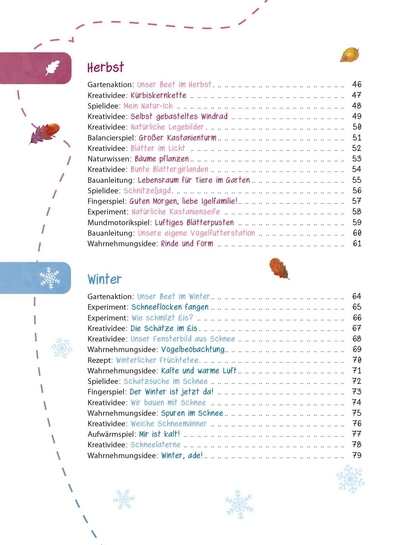 Beispielinhalt (Bild) Das Kita-Jahreszeitenbuch: Natur erleben
