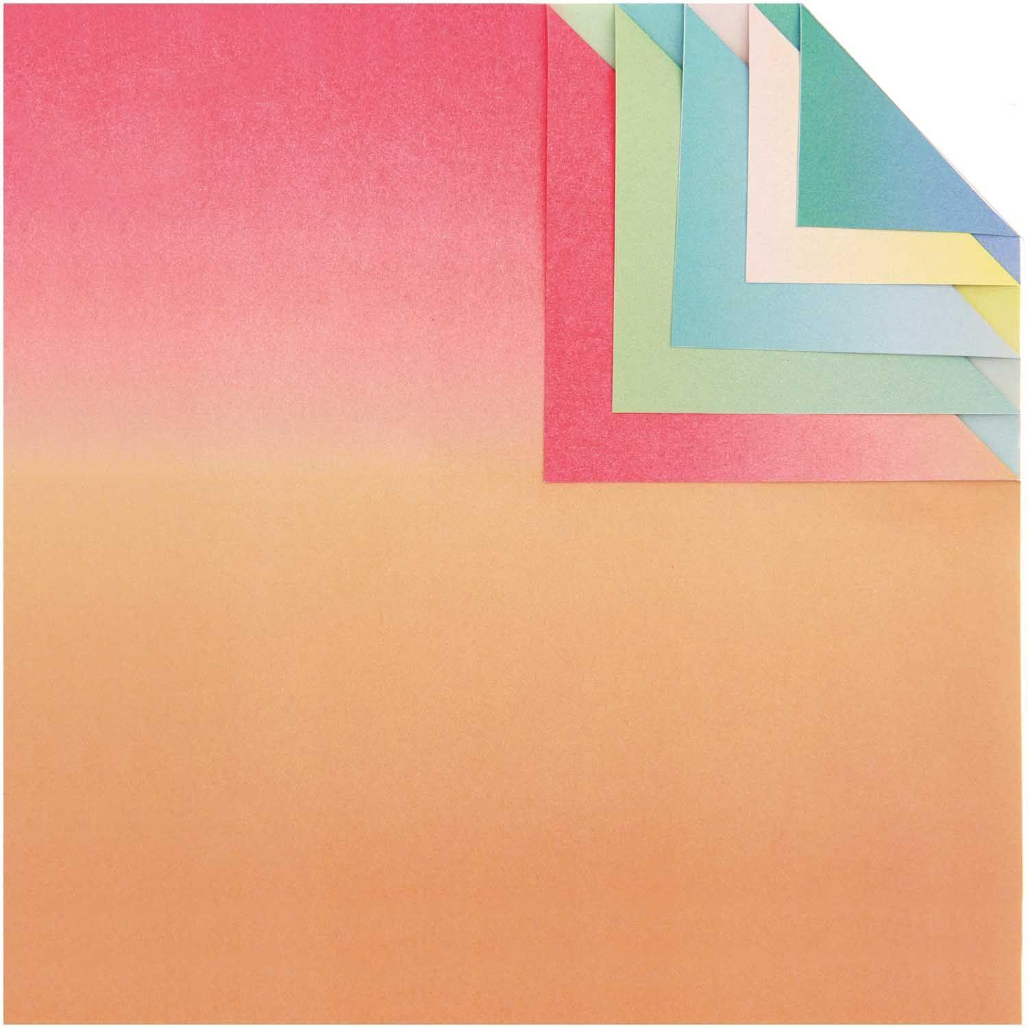 Beispielinhalt (Bild) Origami Duo Color, Linear Gradient FSC MIX, 15 x 15 cm, 100 Blatt