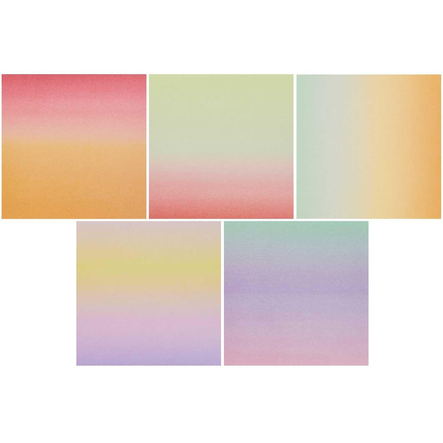 Beispielinhalt (Bild) Origami Duo Color, Linear Gradient FSC MIX, 15 x 15 cm, 100 Blatt