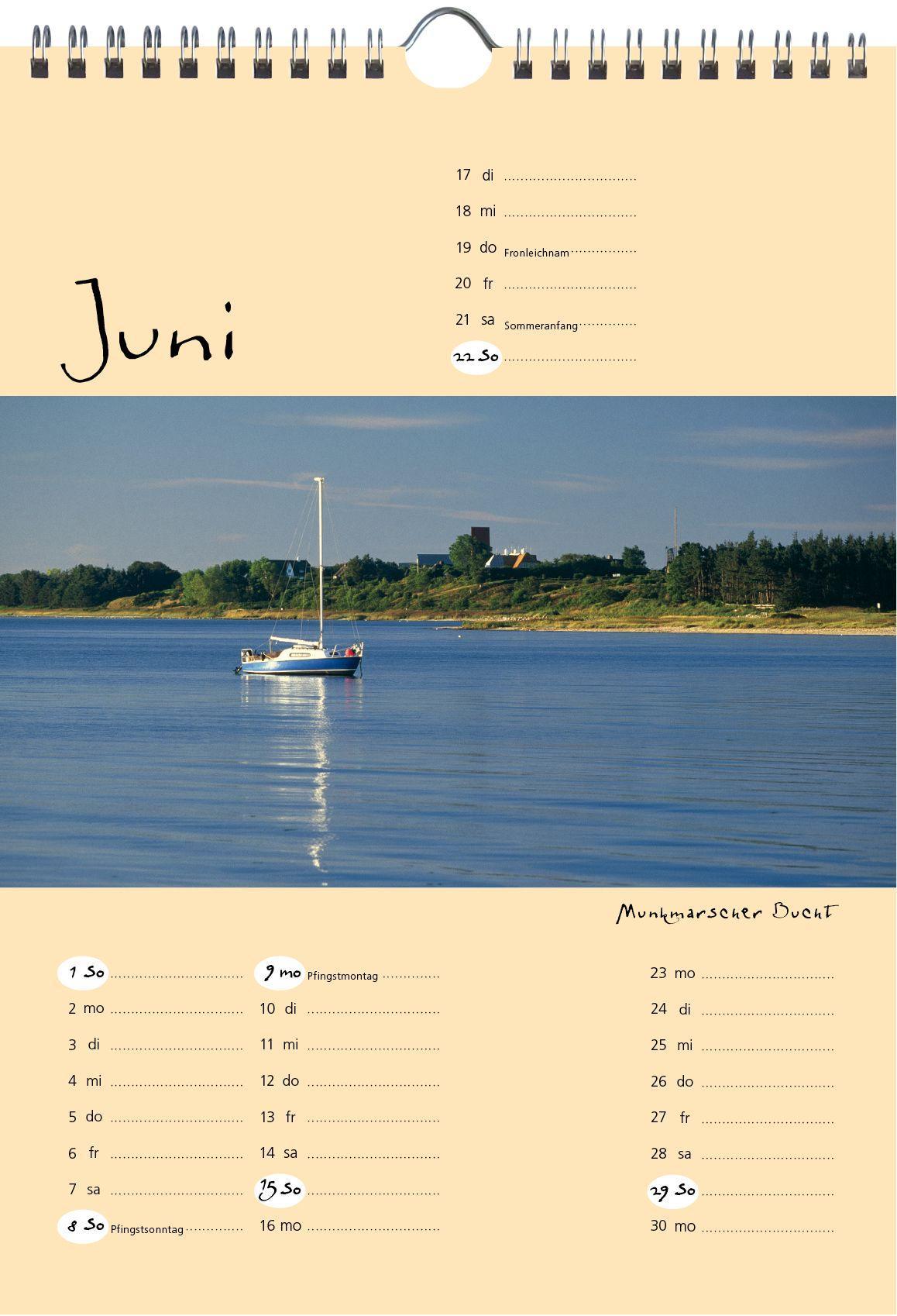 Beispielinhalt (Bild) Sylt-die Insel 2025 A4 Kalender