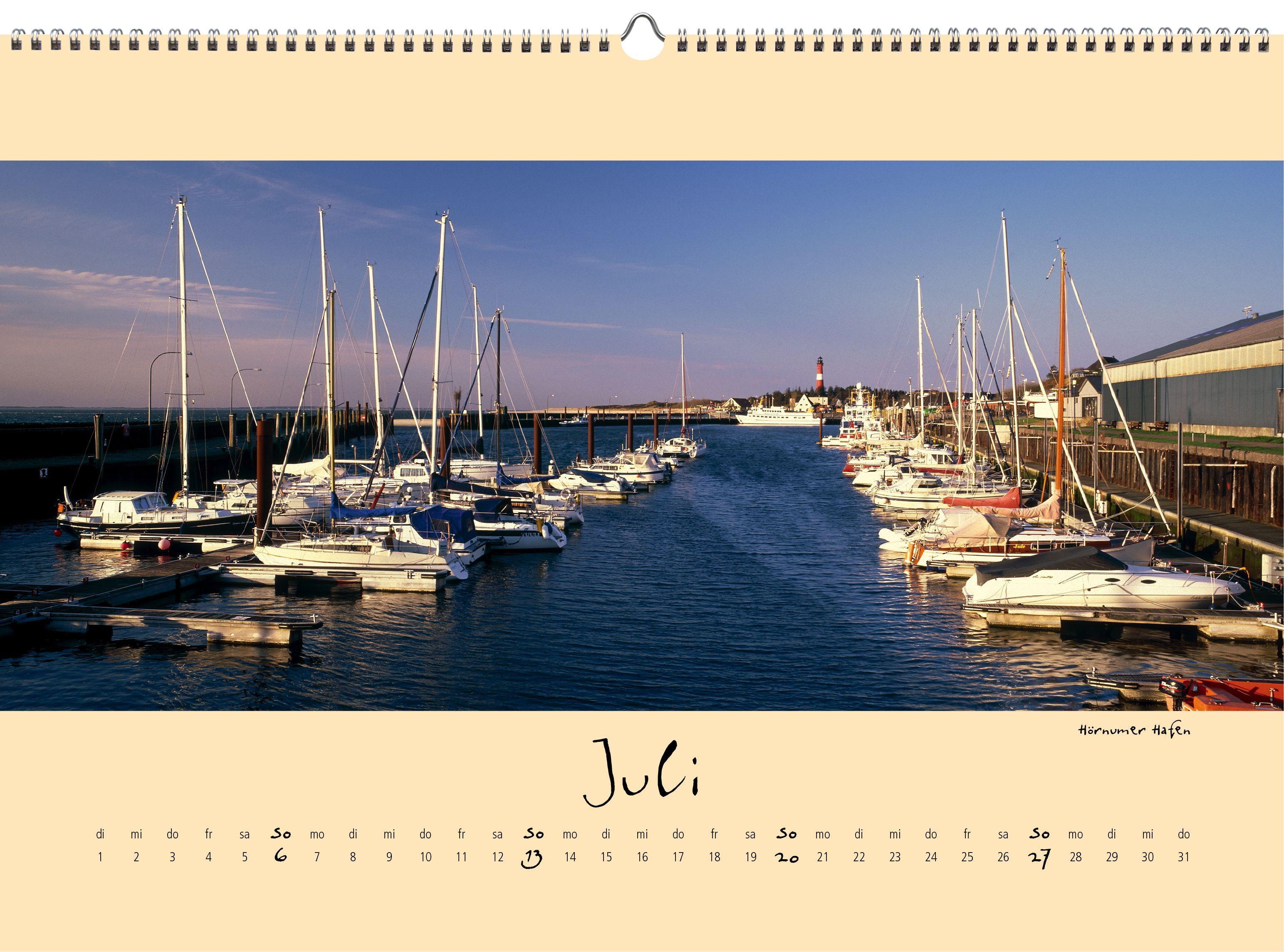 Beispielinhalt (Bild) Sylt-die Insel 2025 Panoramakalender