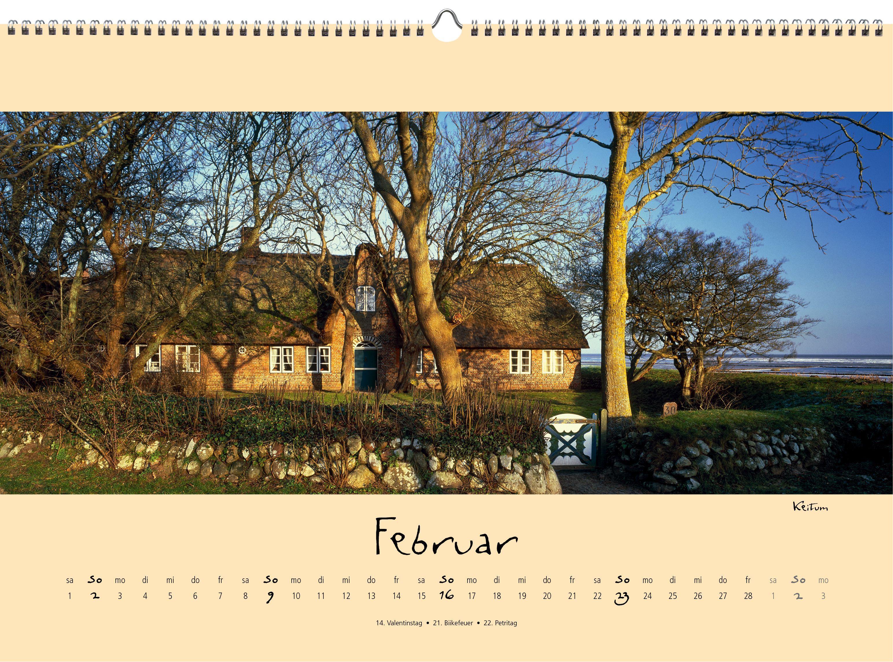 Beispielinhalt (Bild) Sylt-die Insel 2025 Panoramakalender