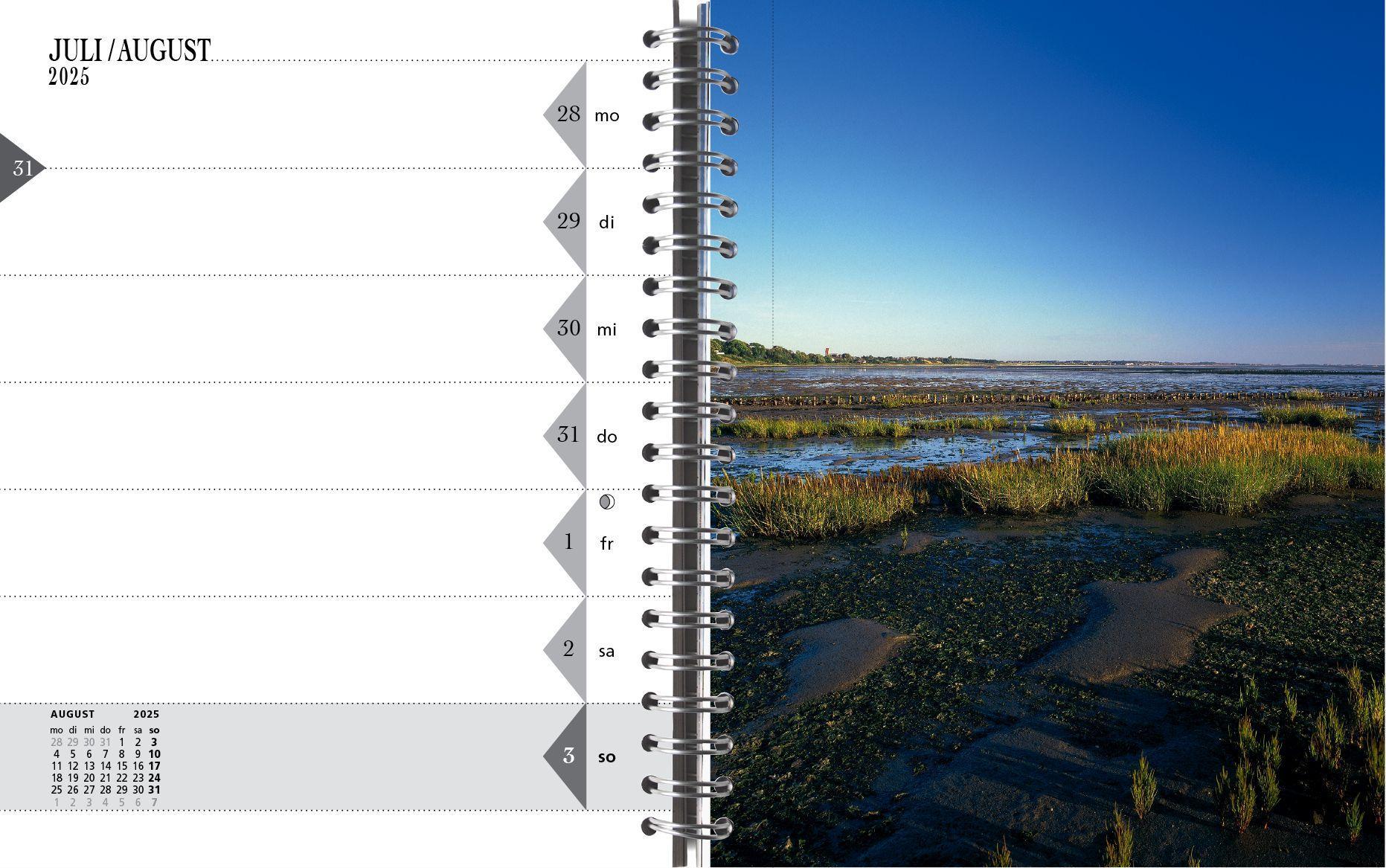 Beispielinhalt (Bild) Sylt-die Insel Tischkalender