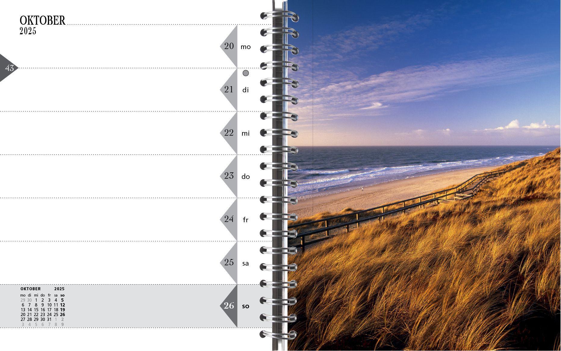 Beispielinhalt (Bild) Sylt-die Insel Tischkalender