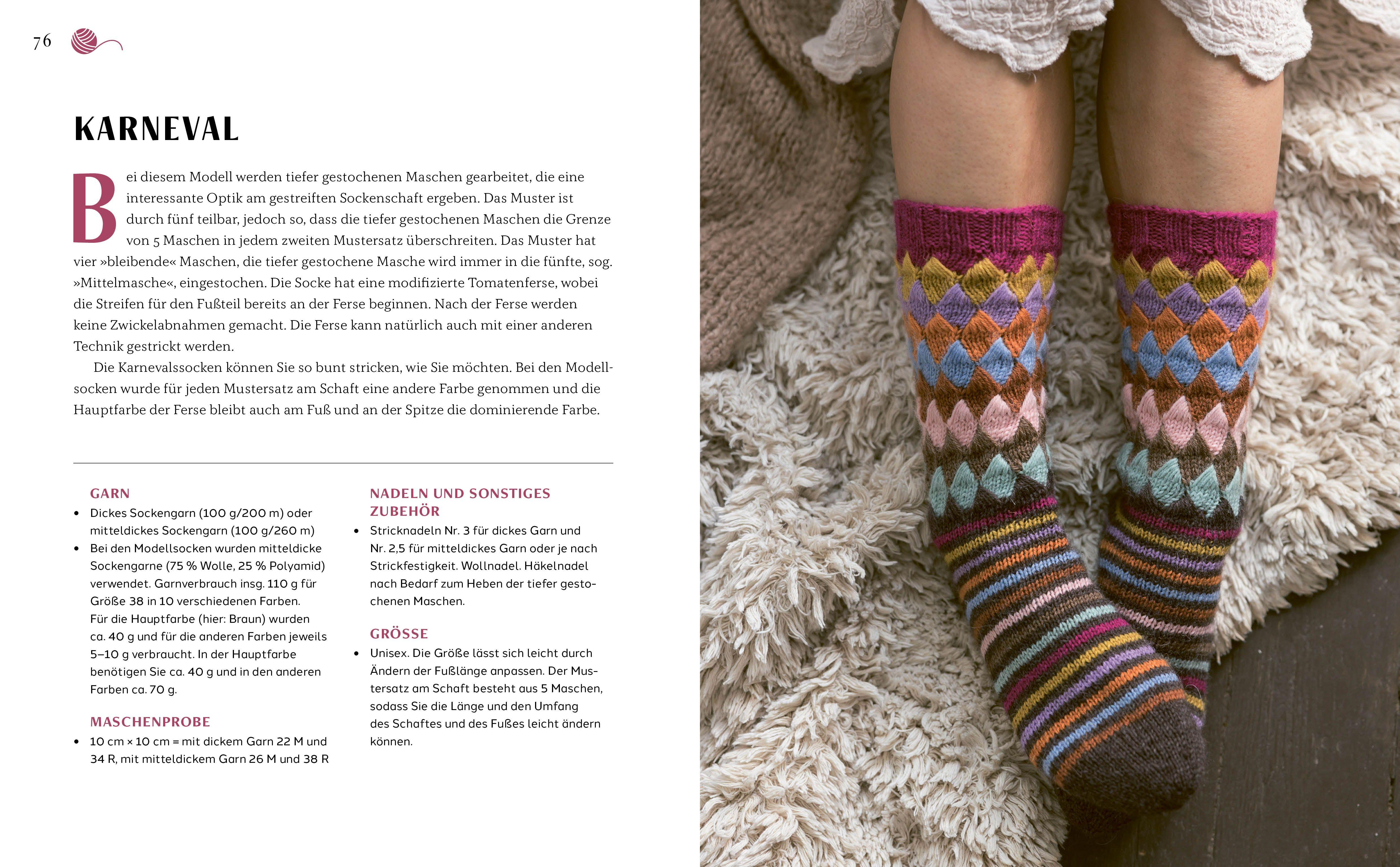 Beispielinhalt (Bild) Kuschelsocken aus Wollresten