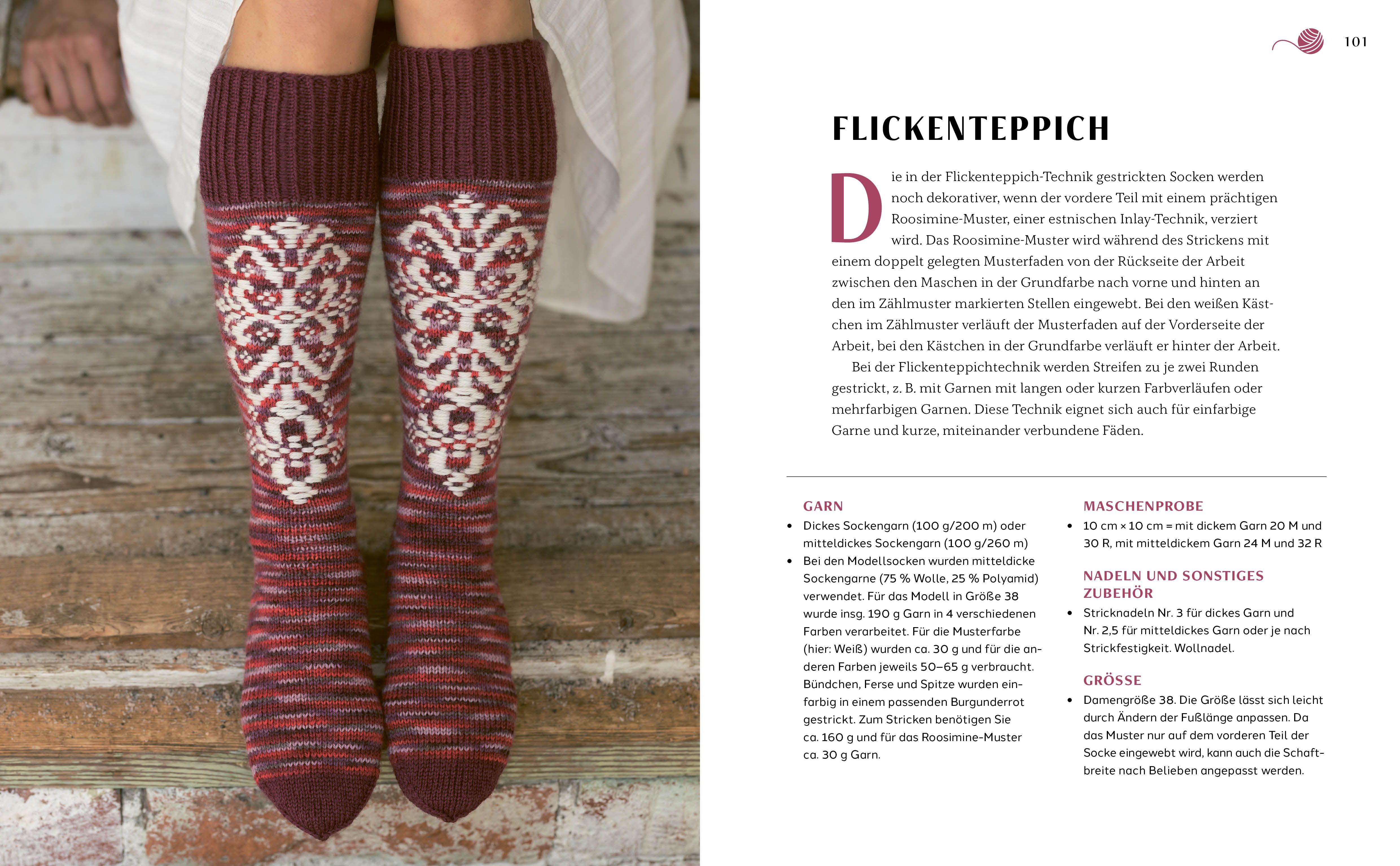 Beispielinhalt (Bild) Kuschelsocken aus Wollresten