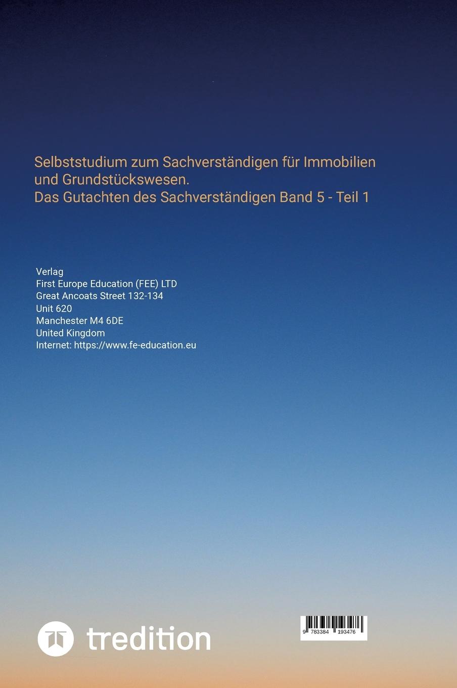 Rückseitencover SV für Immobilien & Grundstückswesen